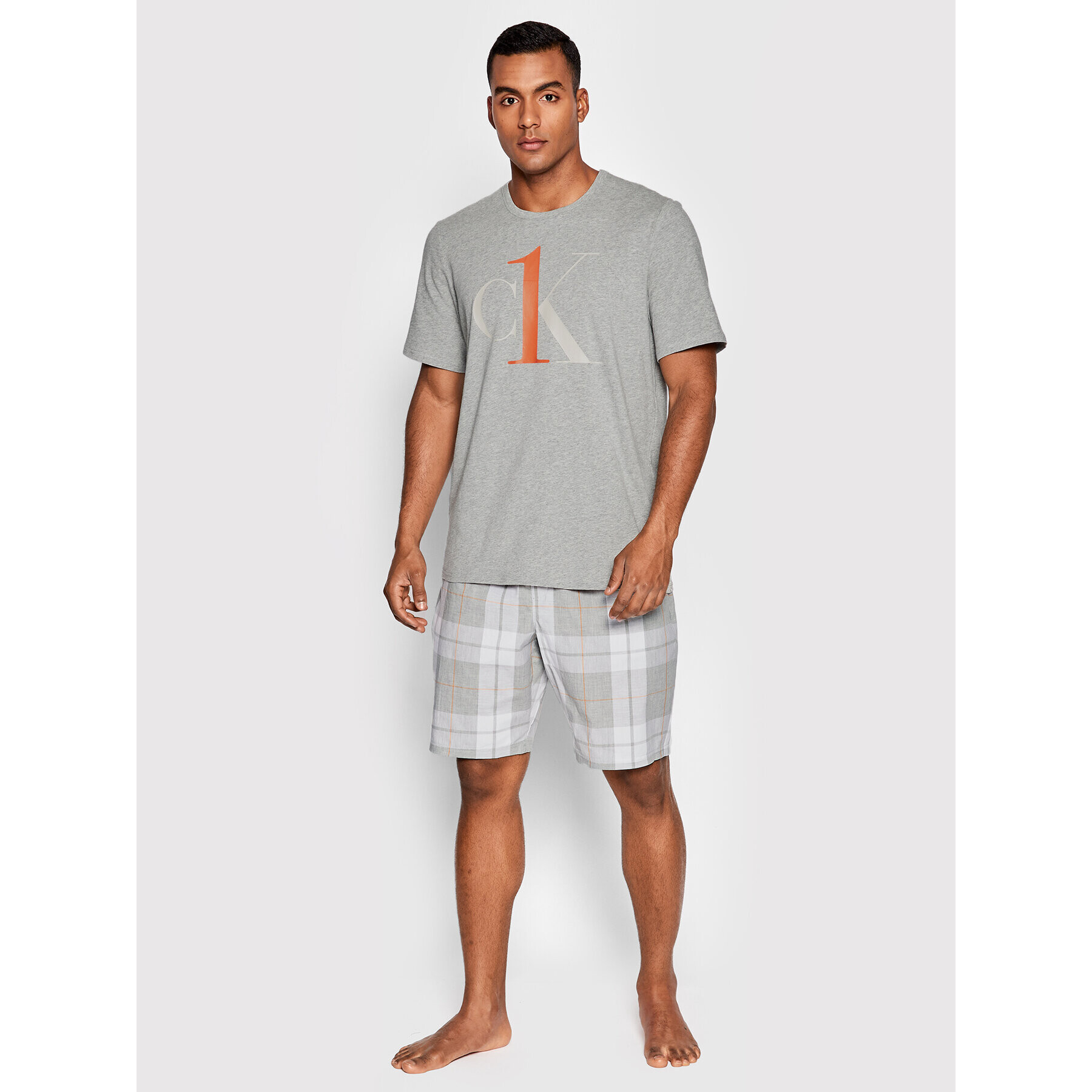 Calvin Klein Underwear Тишърт 000NM1903E Сив Regular Fit - Pepit.bg