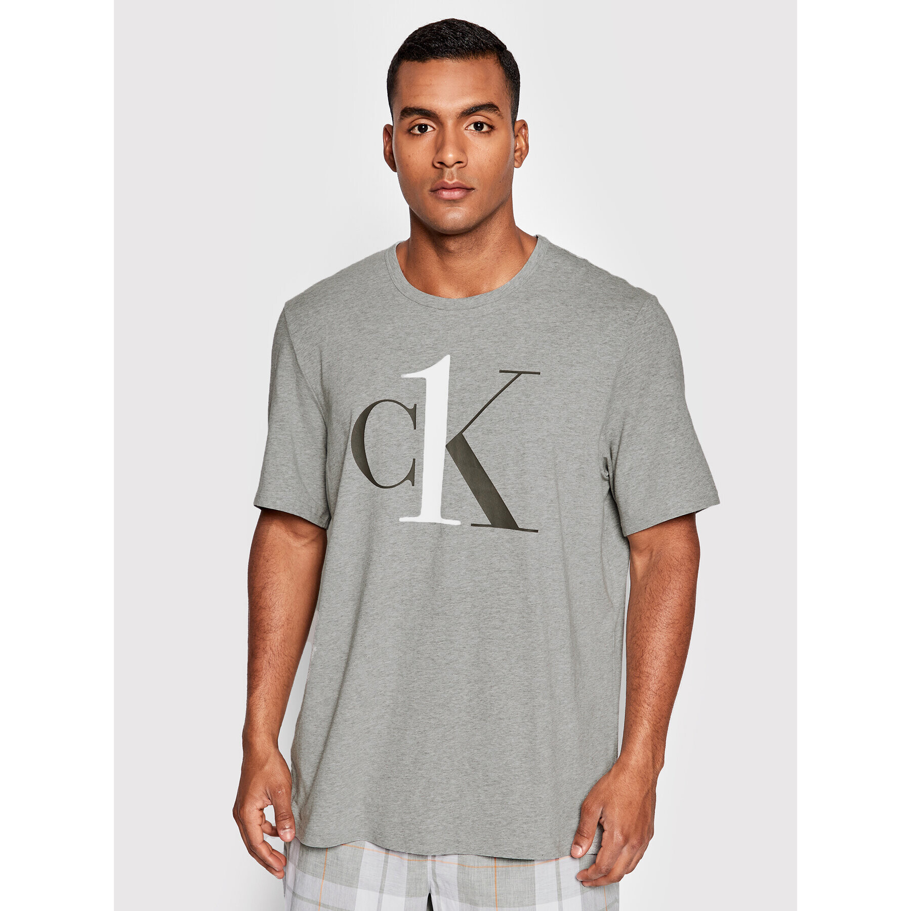 Calvin Klein Underwear Тишърт 000NM1903E Сив Regular Fit - Pepit.bg