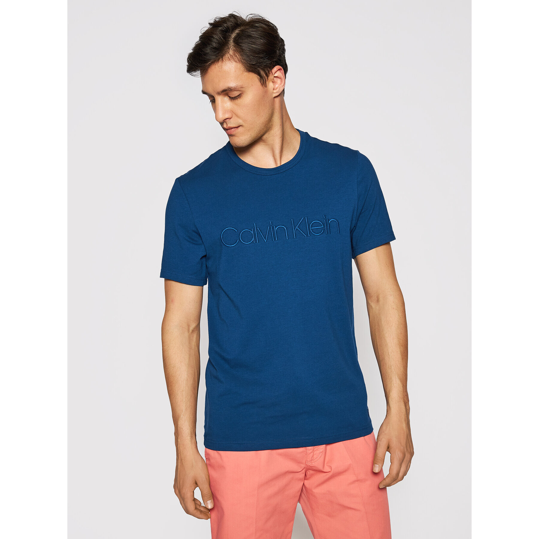 Calvin Klein Underwear Тишърт 000NM2126E Тъмносин Regular Fit - Pepit.bg