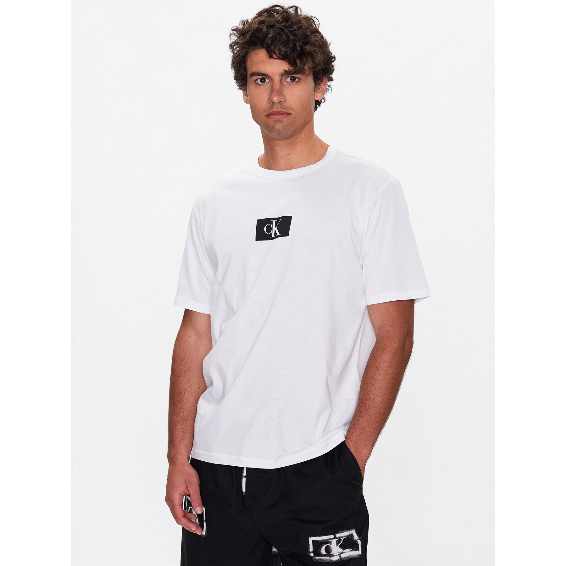Calvin Klein Underwear Тишърт 000NM2399E Бял Regular Fit - Pepit.bg