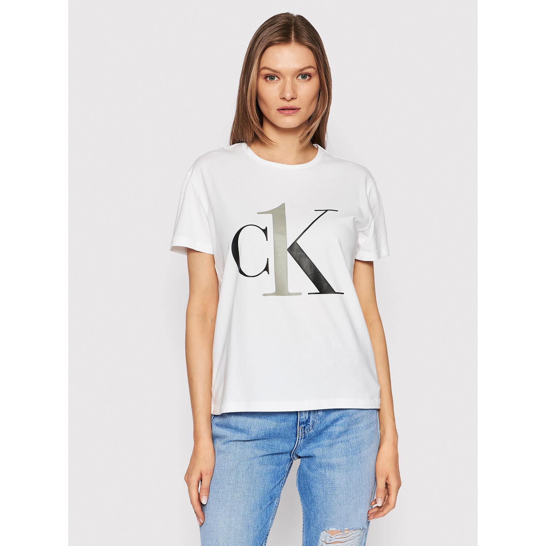 Calvin Klein Underwear Тишърт 000QS6436E Бял Regular Fit - Pepit.bg