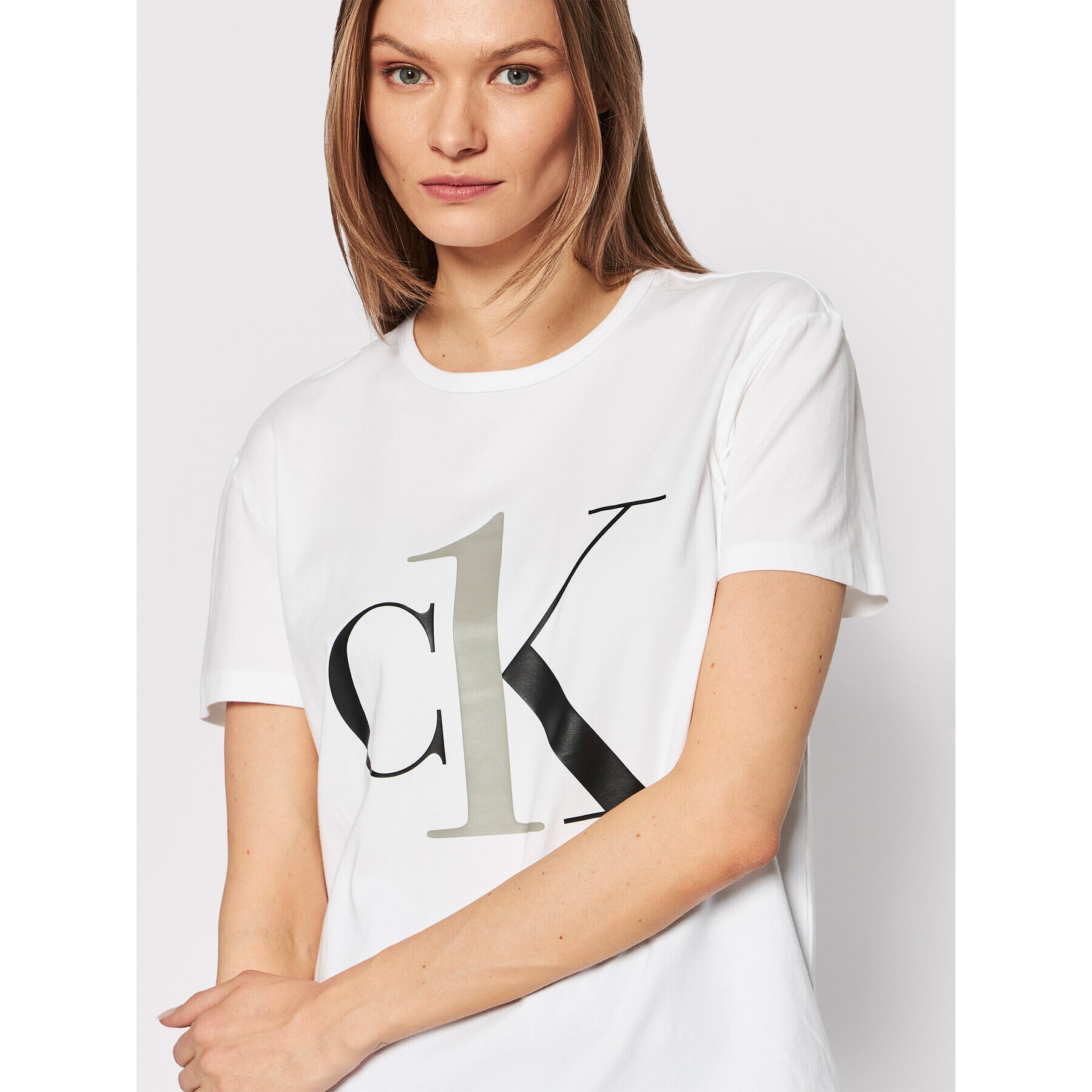 Calvin Klein Underwear Тишърт 000QS6436E Бял Regular Fit - Pepit.bg