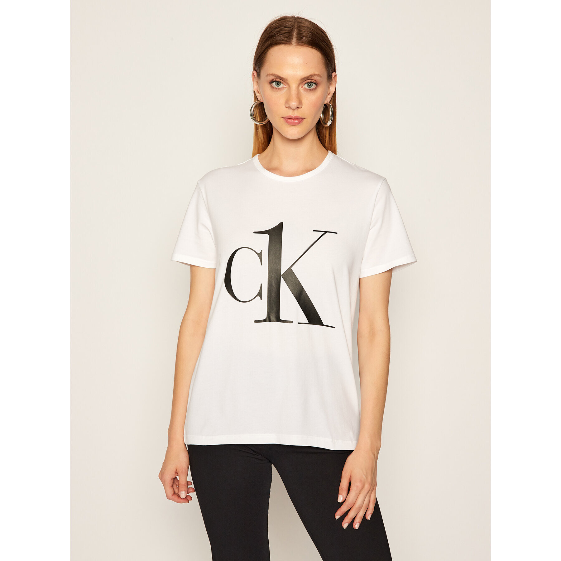 Calvin Klein Underwear Тишърт 000QS6436E Бял Regular Fit - Pepit.bg