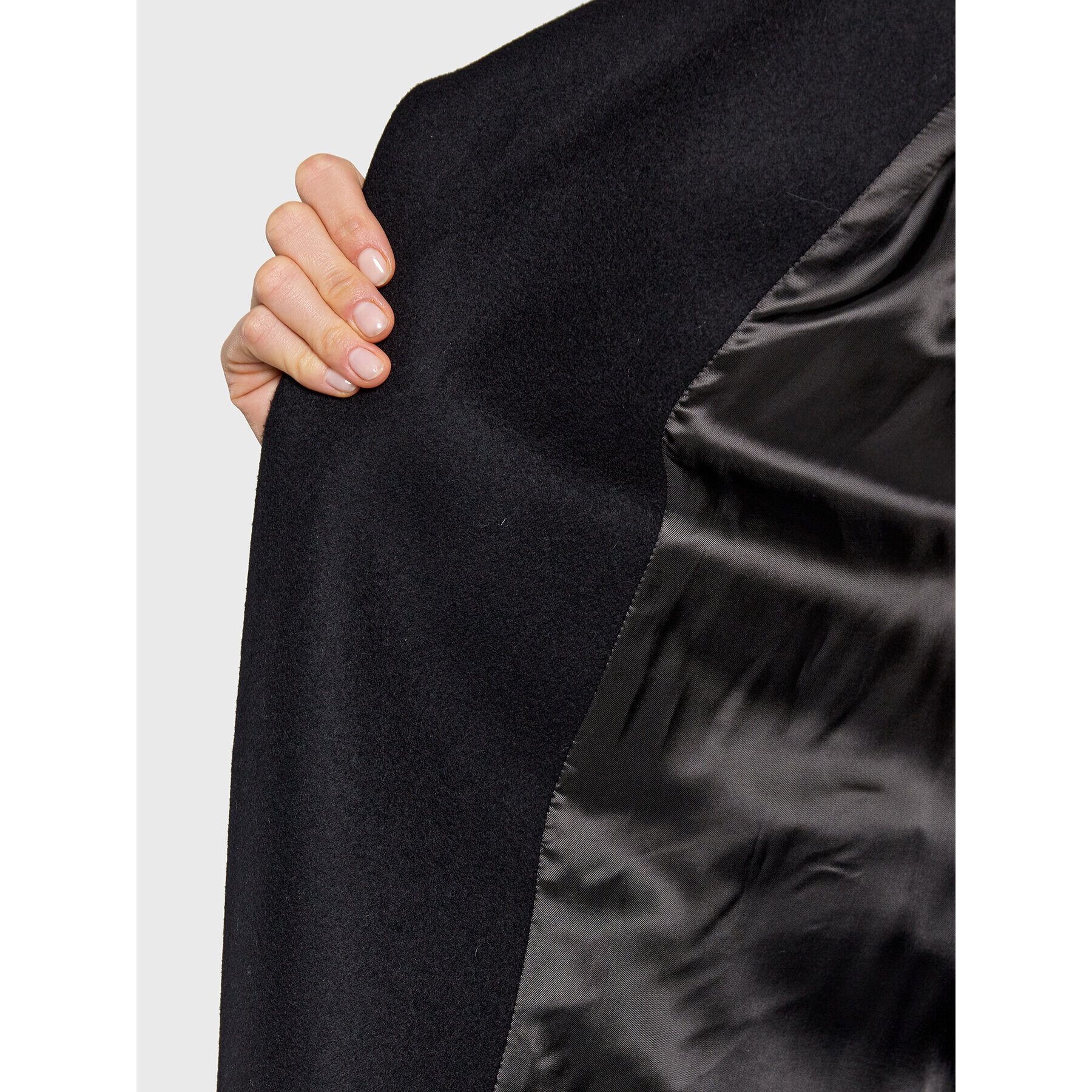 Calvin Klein Вълнено палто Essential K20K204635 Черен Regular Fit - Pepit.bg
