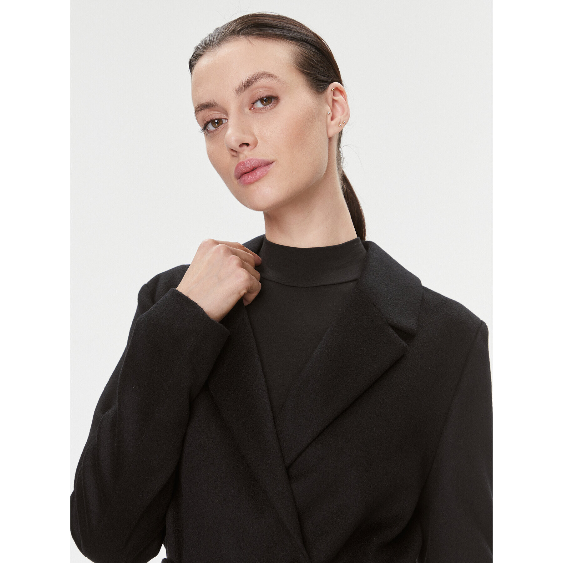 Calvin Klein Вълнено палто Essential K20K205937 Черен Regular Fit - Pepit.bg