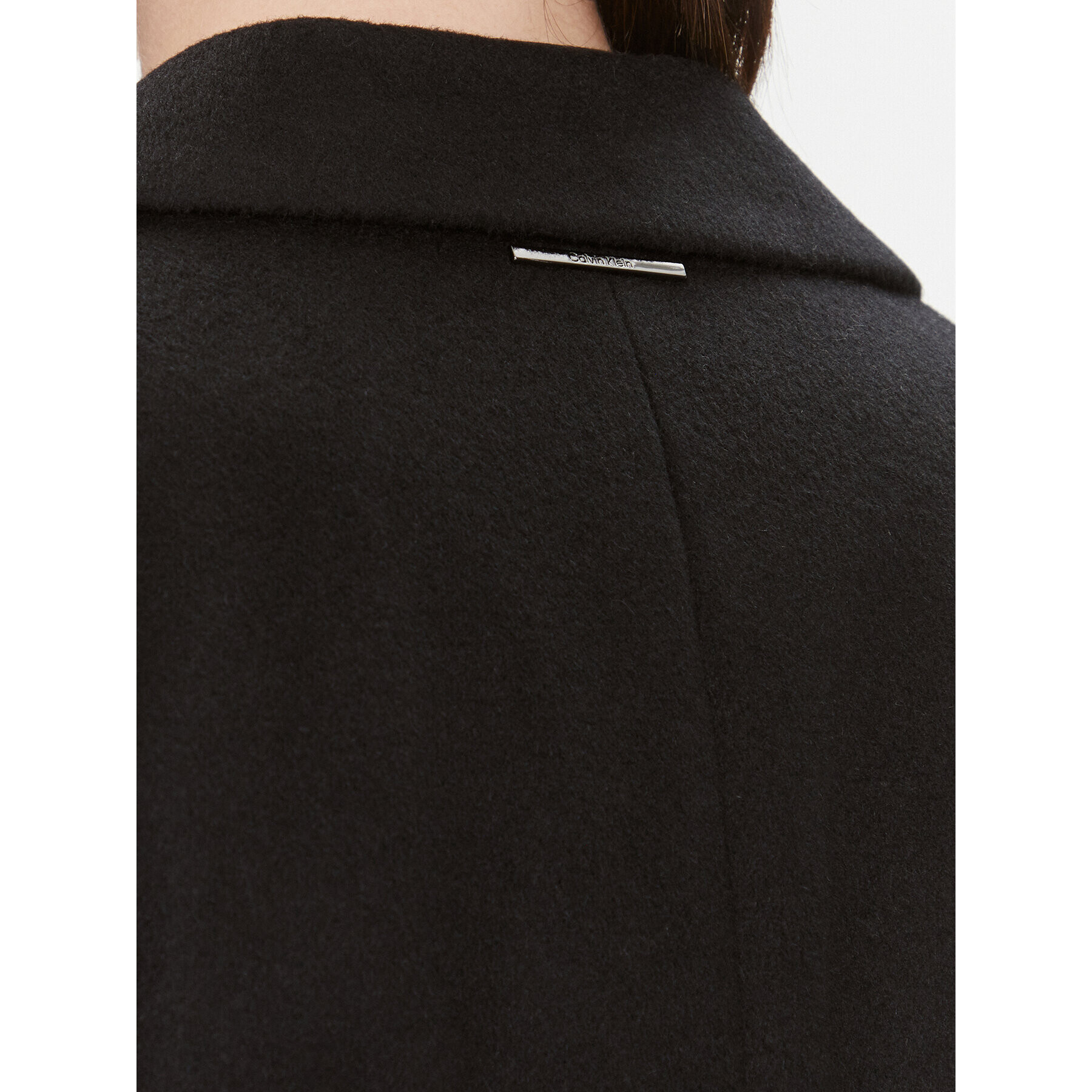 Calvin Klein Вълнено палто Essential K20K205937 Черен Regular Fit - Pepit.bg