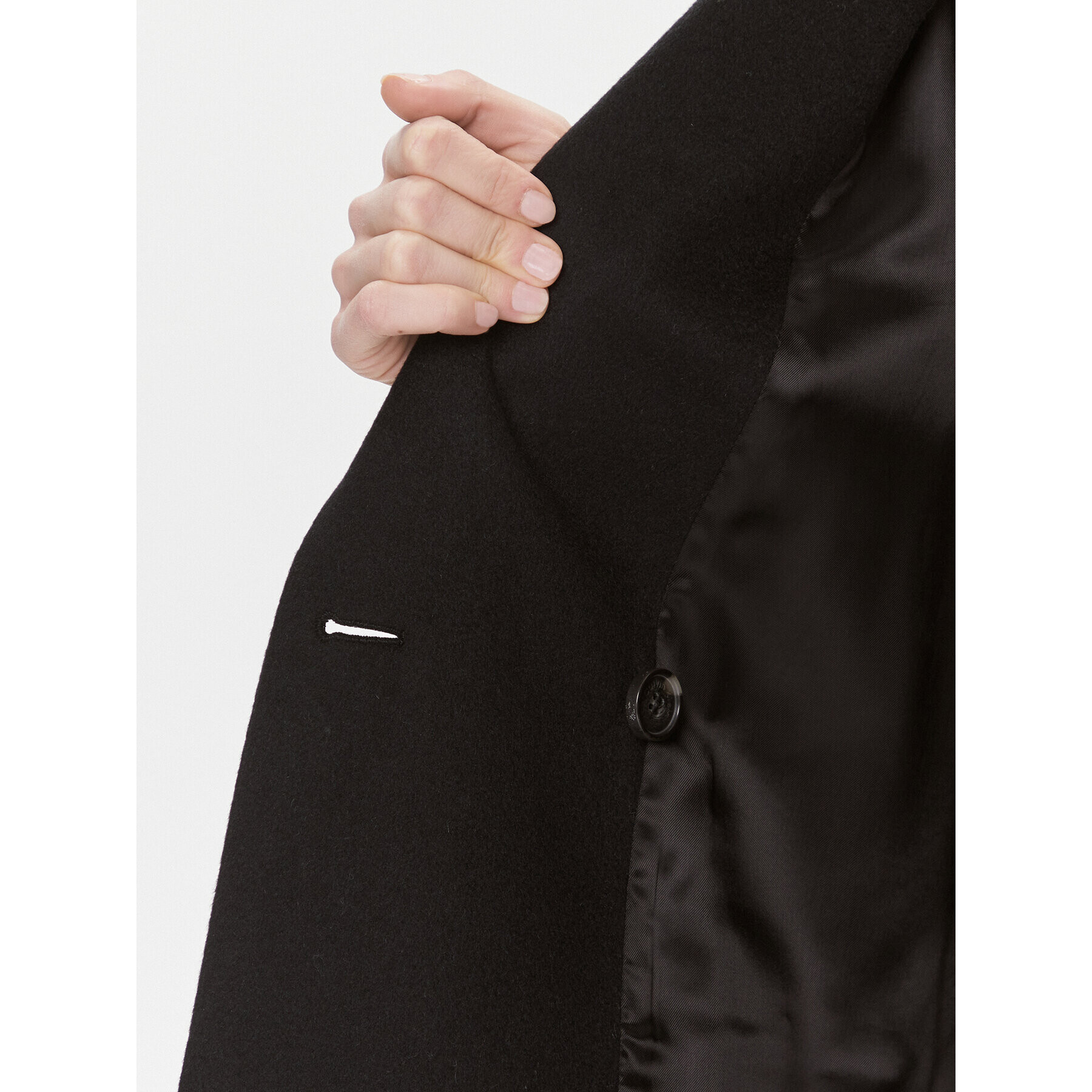 Calvin Klein Вълнено палто Essential K20K205937 Черен Regular Fit - Pepit.bg