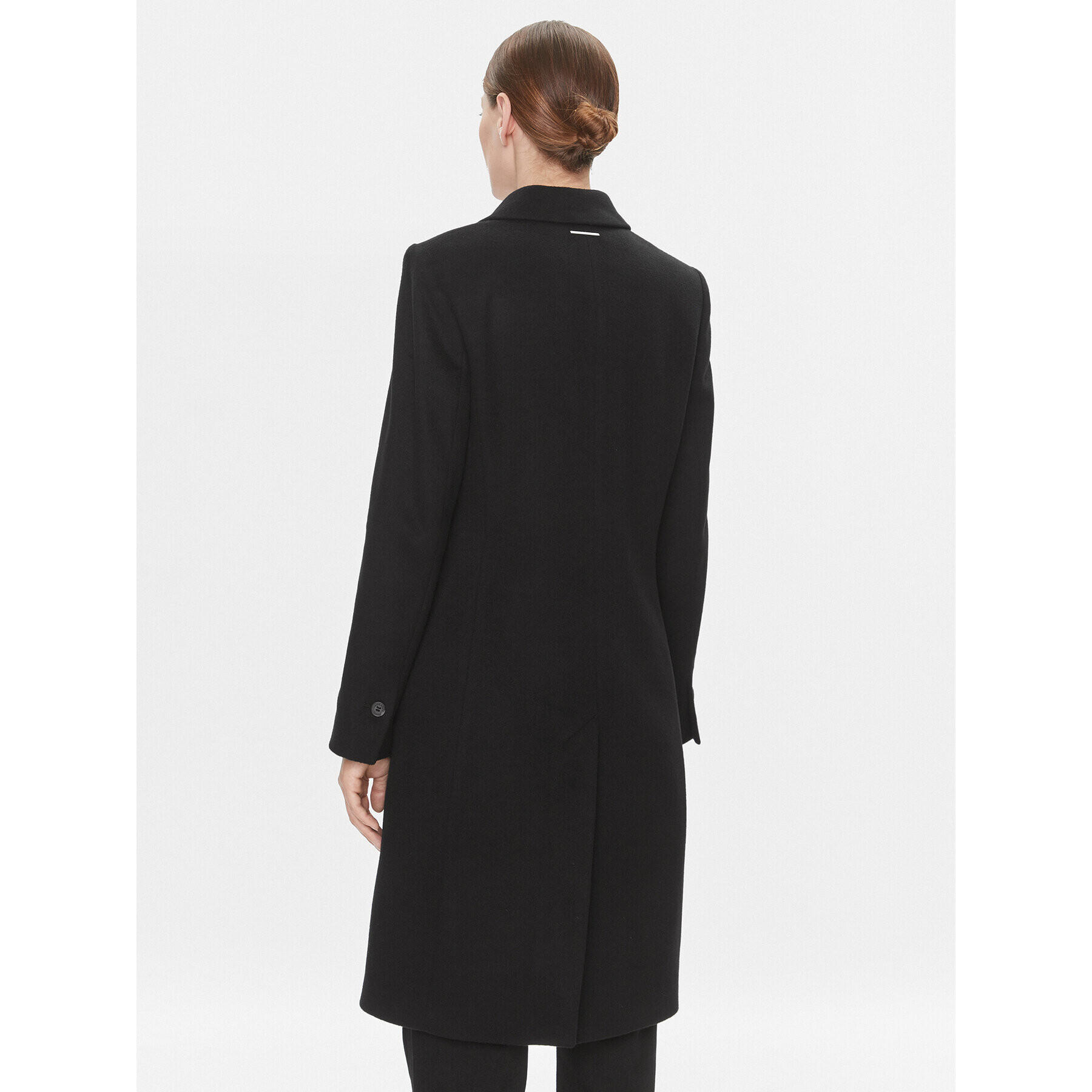 Calvin Klein Вълнено палто Essential K20K206877 Черен Regular Fit - Pepit.bg