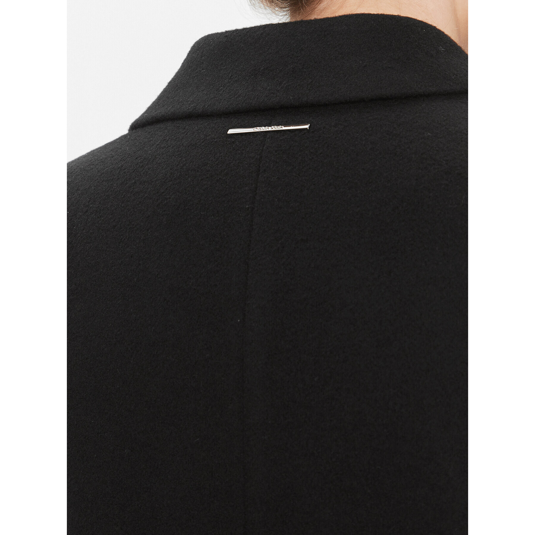 Calvin Klein Вълнено палто Essential K20K206877 Черен Regular Fit - Pepit.bg