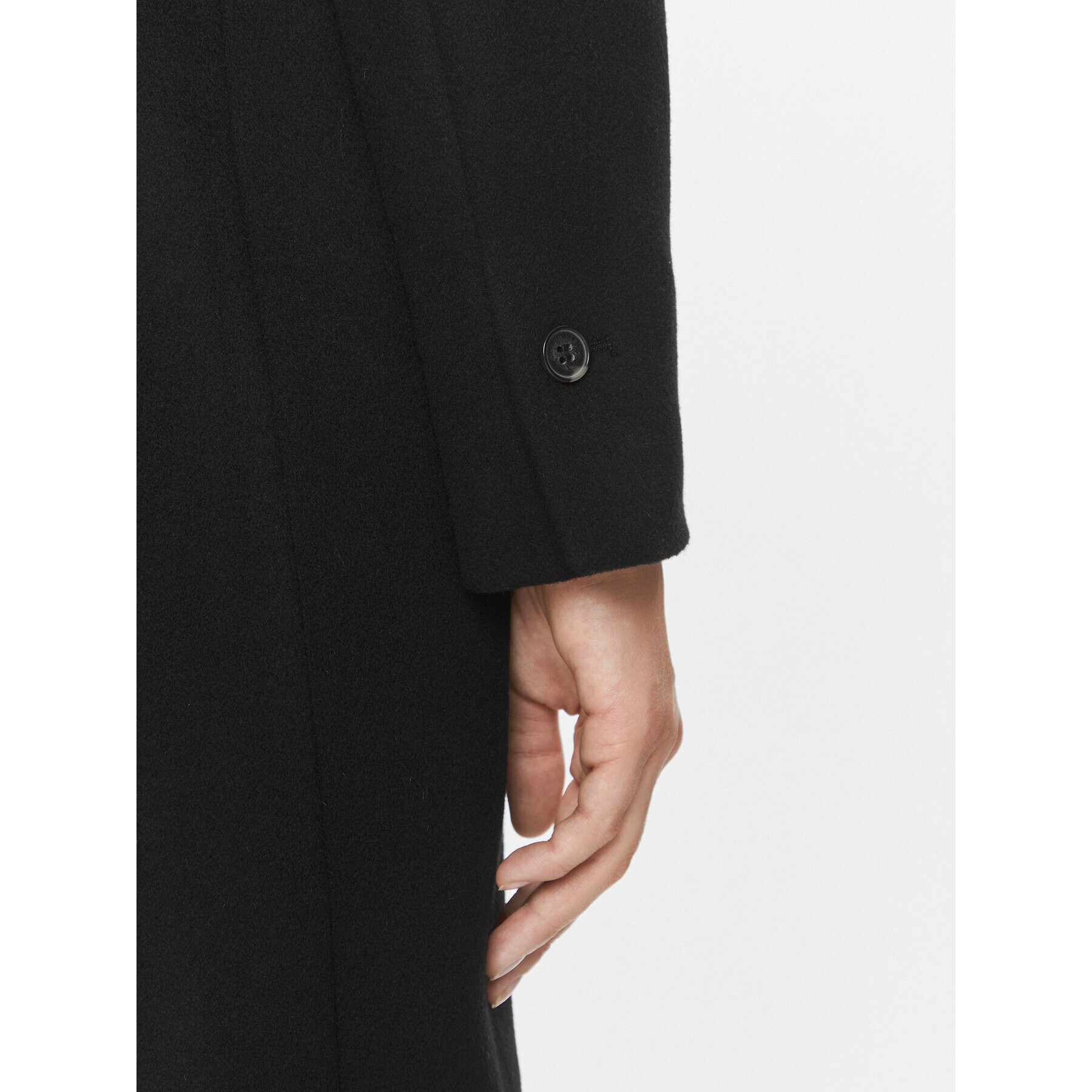 Calvin Klein Вълнено палто Essential K20K206877 Черен Regular Fit - Pepit.bg