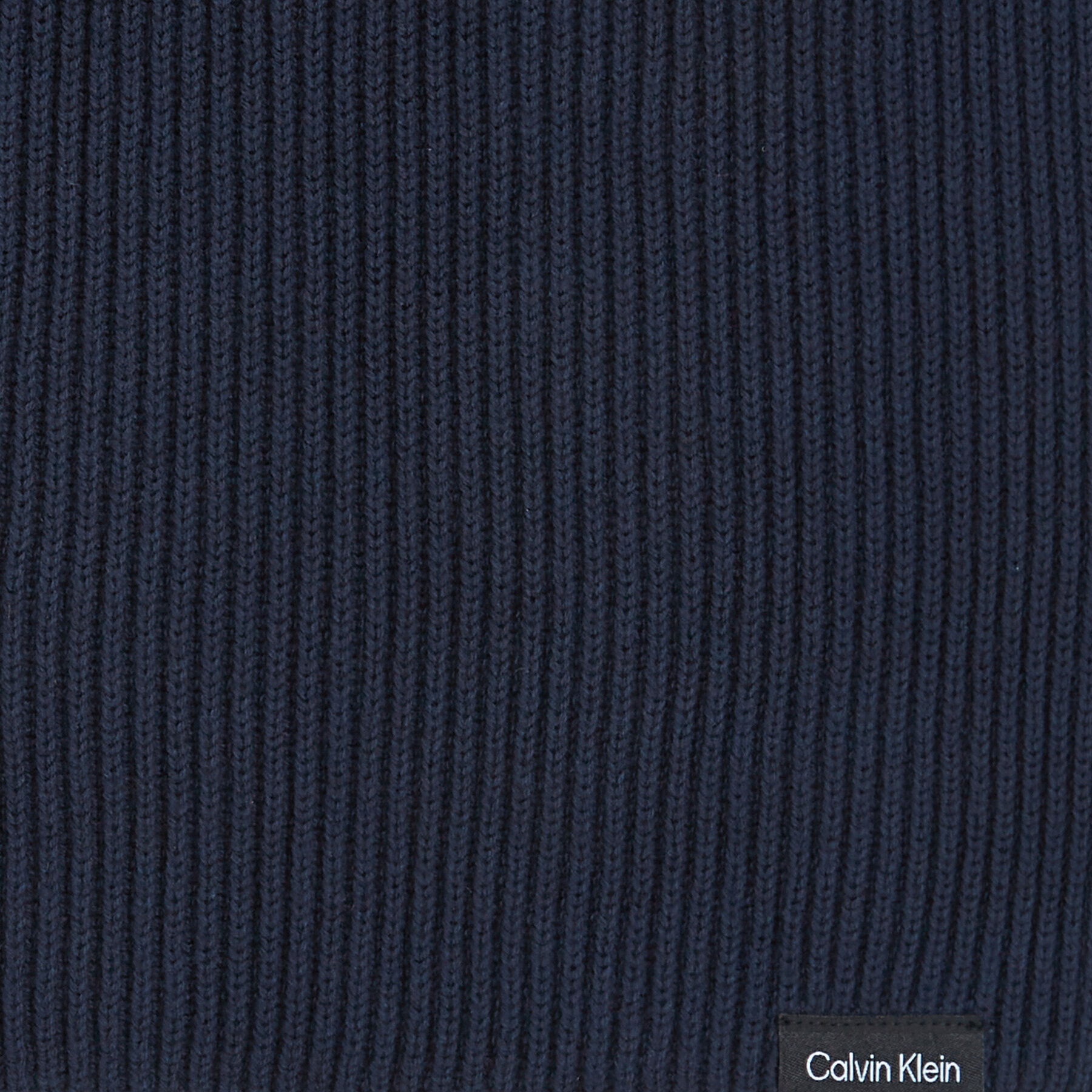 Calvin Klein Зимен шал Classic Cotton Rib Knit Scarf K50K510996 Тъмносин - Pepit.bg