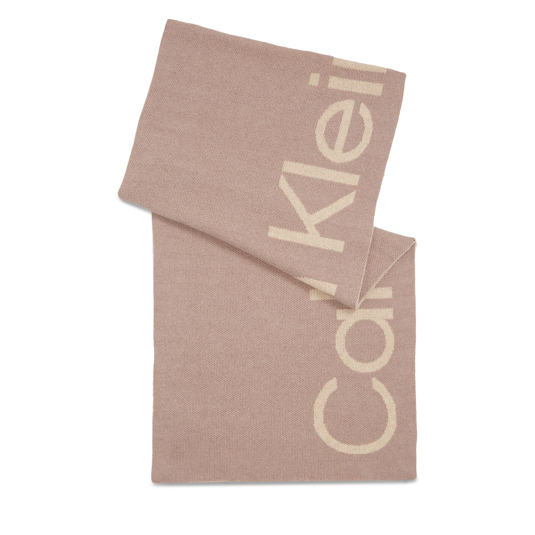 Calvin Klein Зимен шал Logo Reverso Tonal Scarf 40X180 K60K611117 Бежов - Pepit.bg