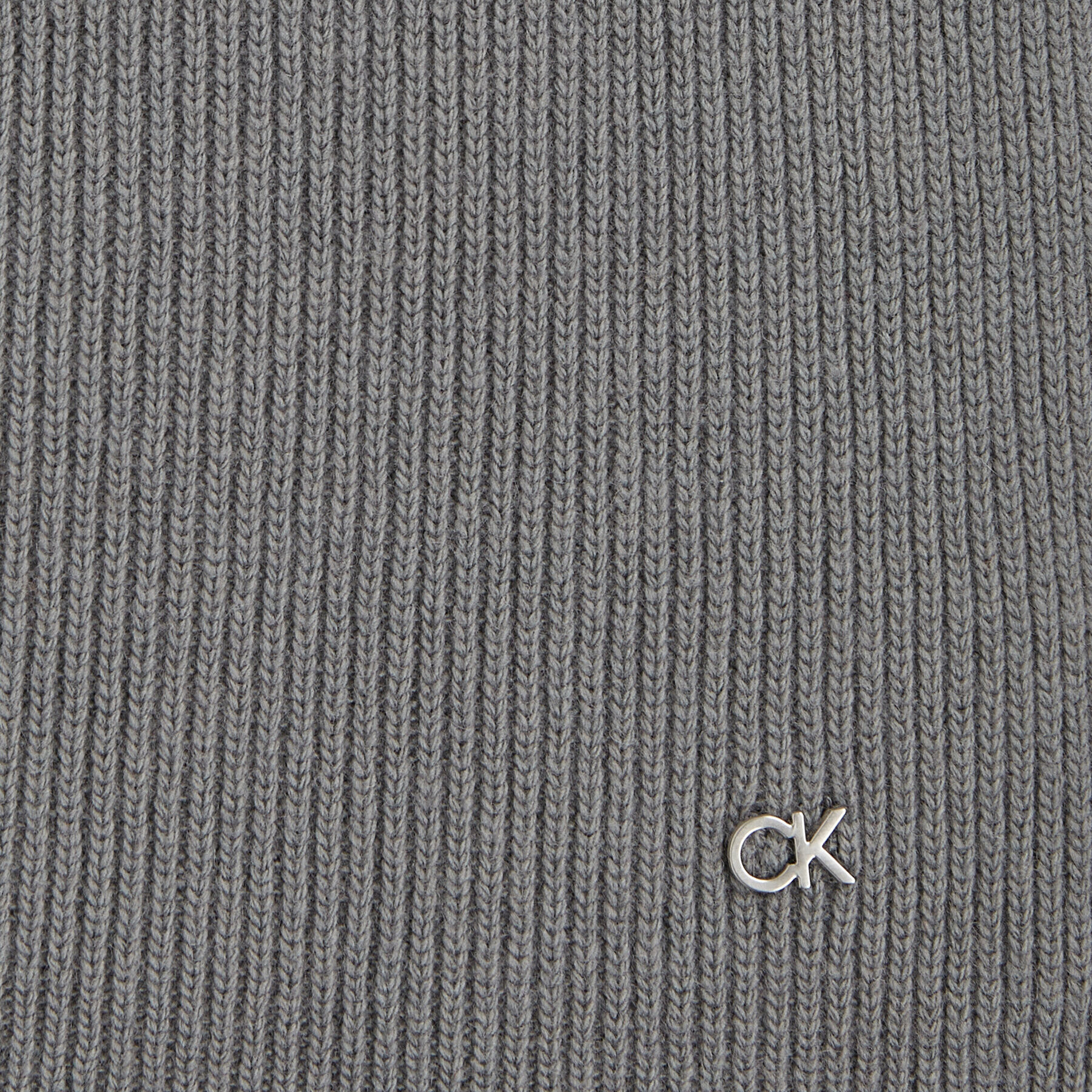 Calvin Klein Зимен шал Re-Lock Knit Scarf 30X180 K60K611128 Сив - Pepit.bg