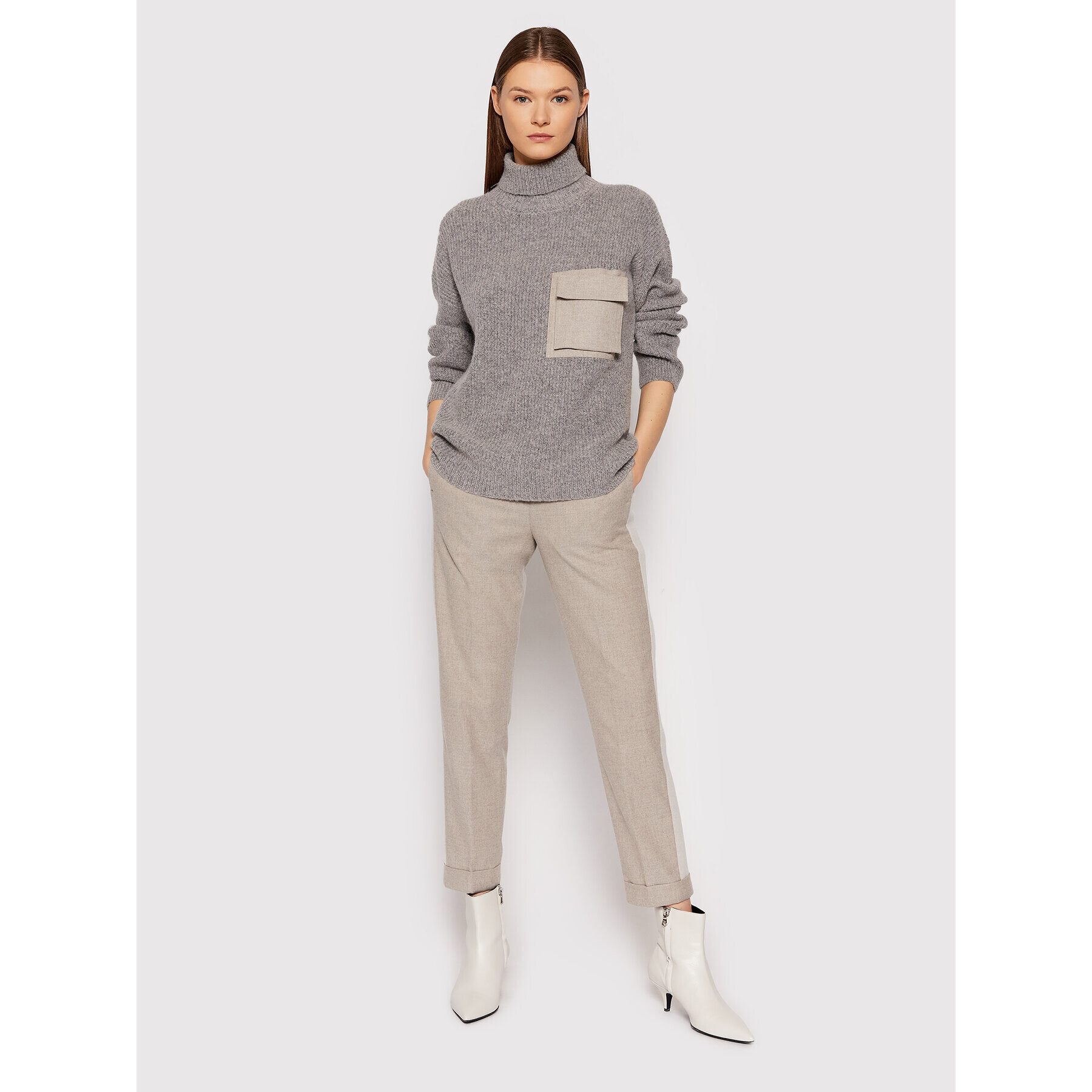 Cappellini Поло M99251F07 9797G Сив Regular Fit - Pepit.bg