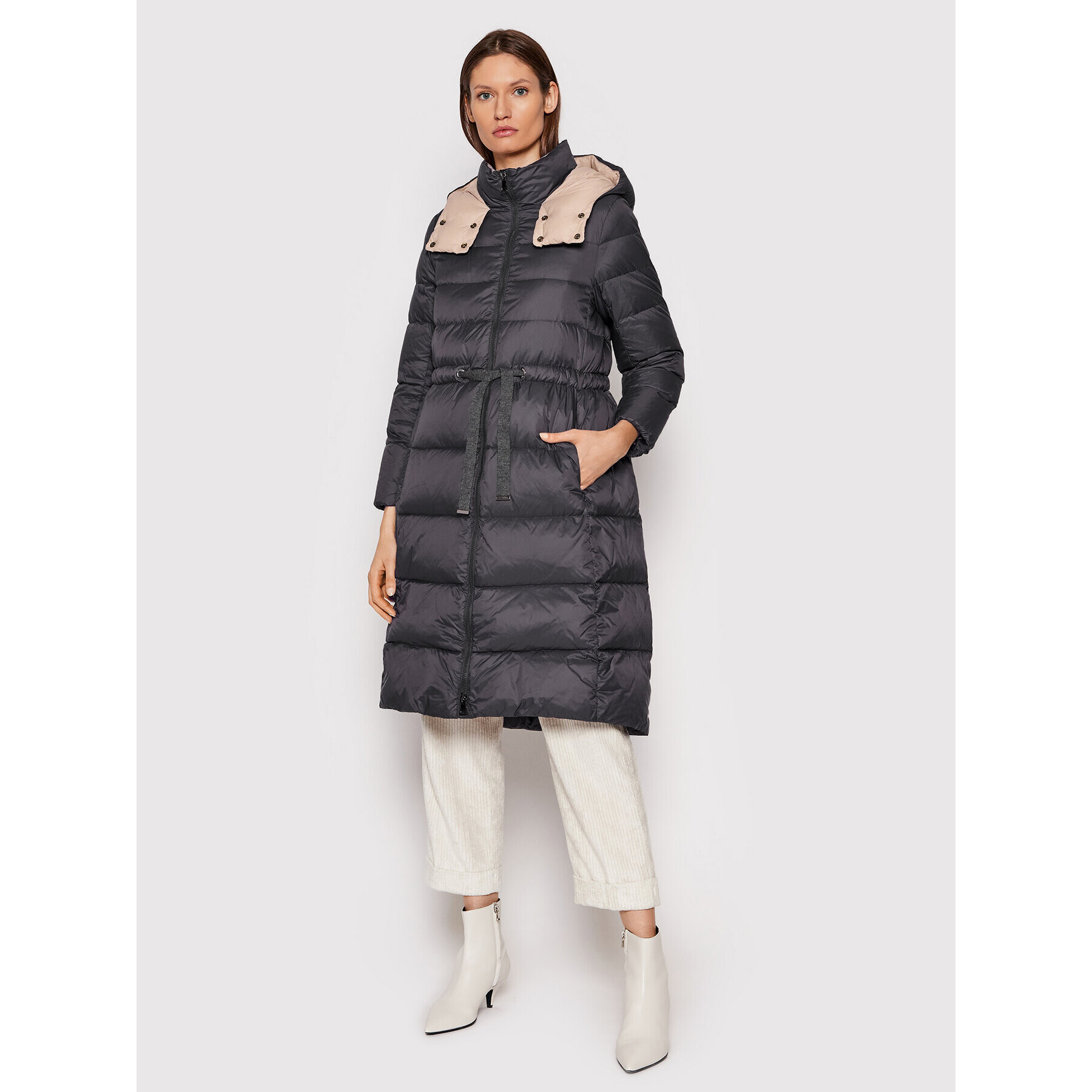 Cappellini Пухено яке M24396 6098C Сив Regular Fit - Pepit.bg