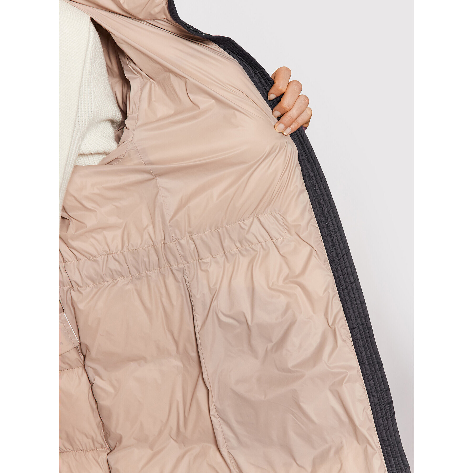 Cappellini Пухено яке M24396 6098C Сив Regular Fit - Pepit.bg