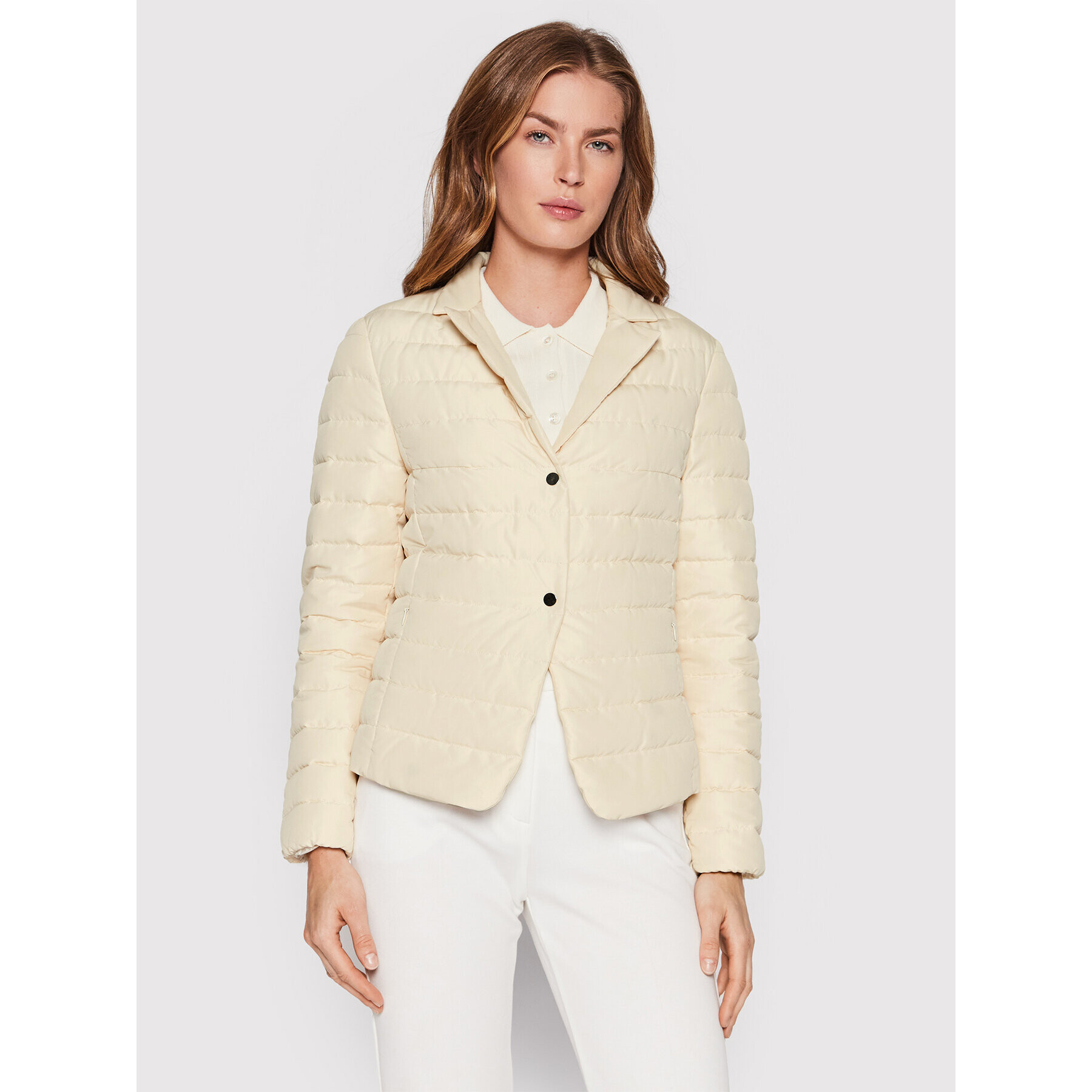 Cappellini Пухено яке M24422 06695 Бежов Regular Fit - Pepit.bg