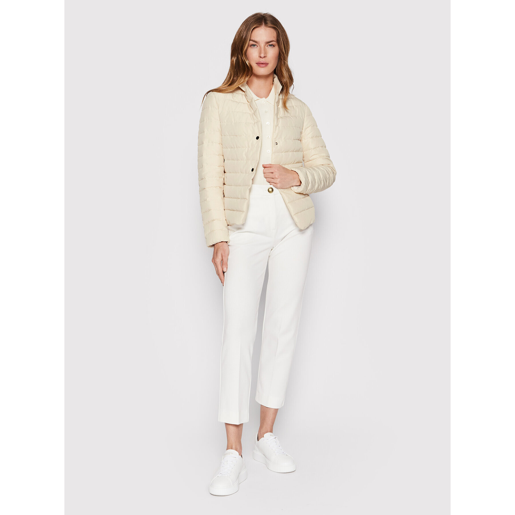 Cappellini Пухено яке M24422 06695 Бежов Regular Fit - Pepit.bg