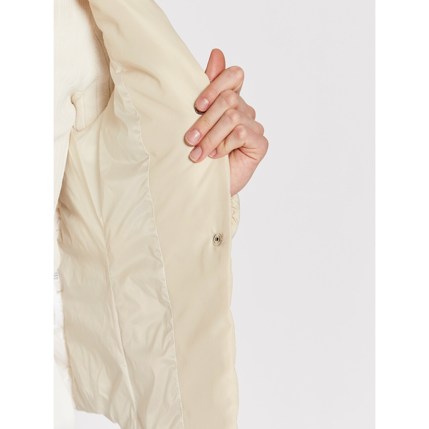 Cappellini Пухено яке M24422 06695 Бежов Regular Fit - Pepit.bg