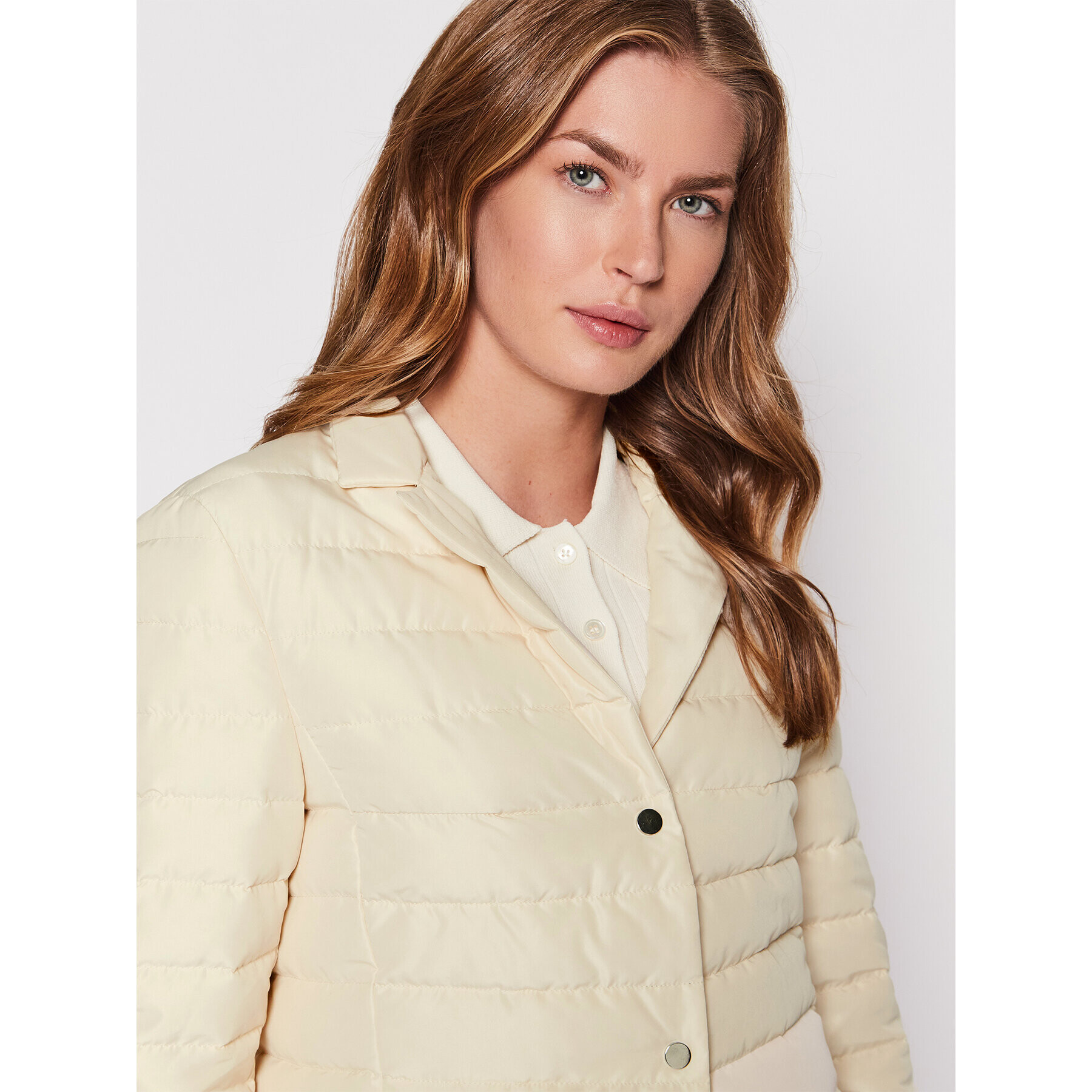 Cappellini Пухено яке M24422 06695 Бежов Regular Fit - Pepit.bg