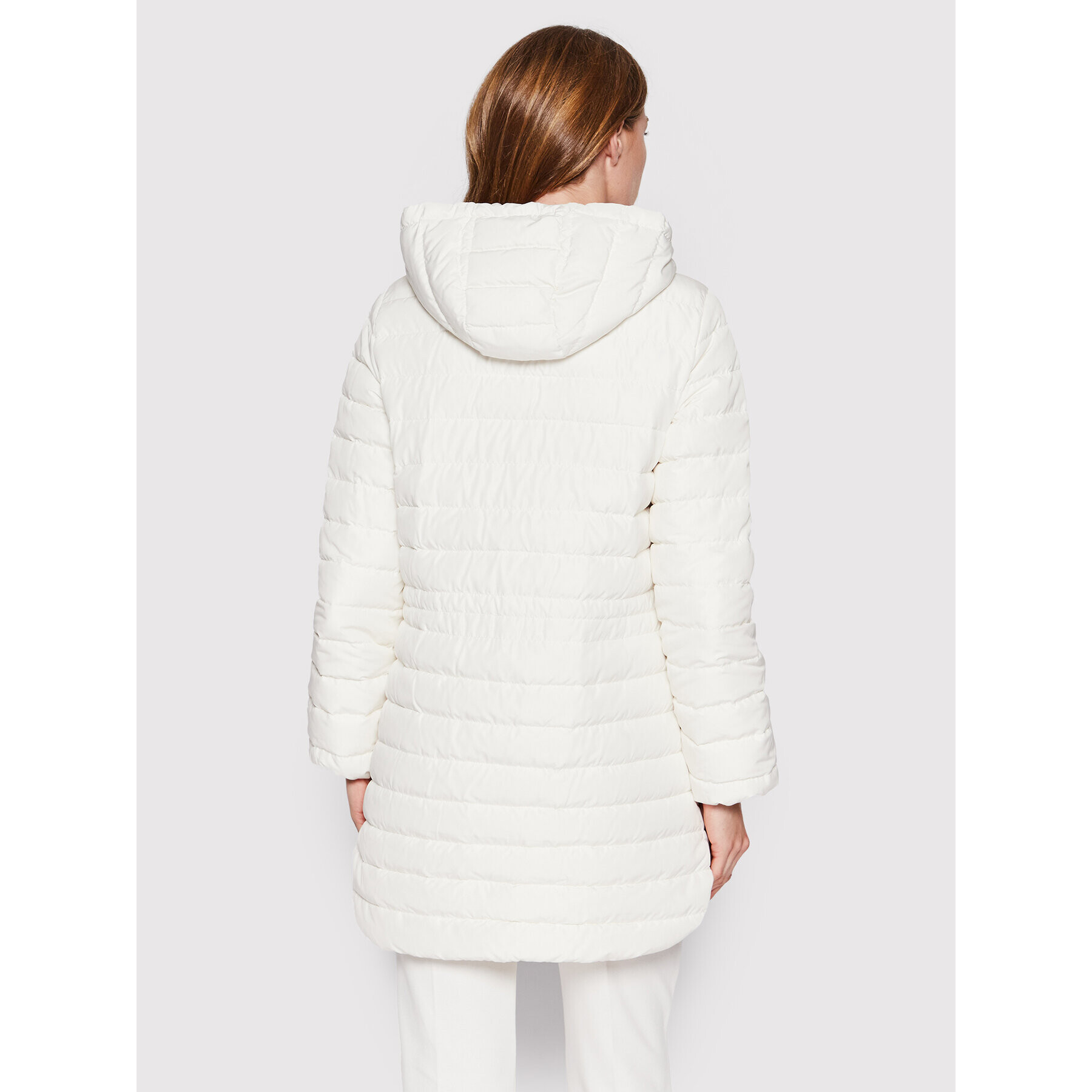Cappellini Пухено яке M24423 06695 Бял Regular Fit - Pepit.bg