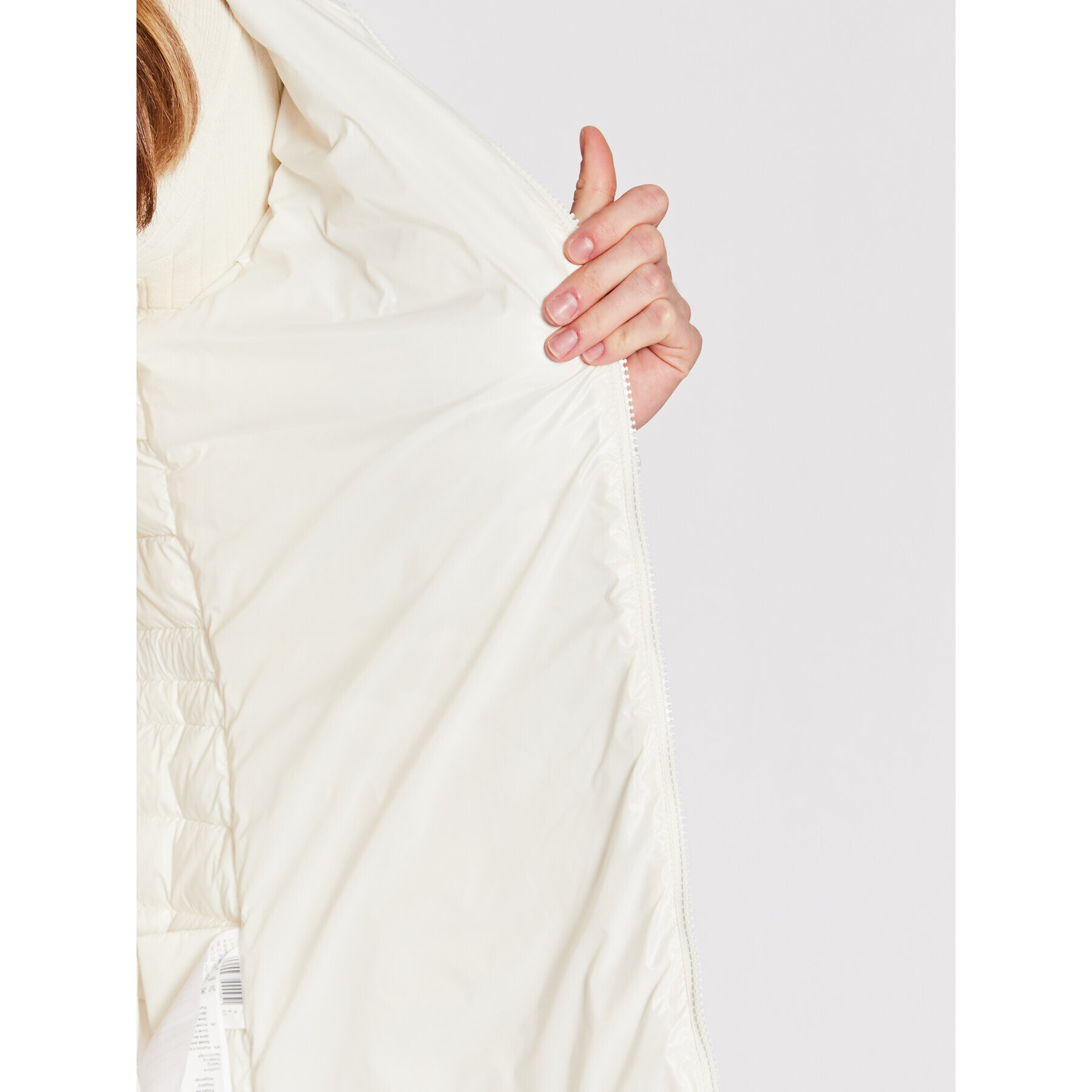 Cappellini Пухено яке M24423 06695 Бял Regular Fit - Pepit.bg