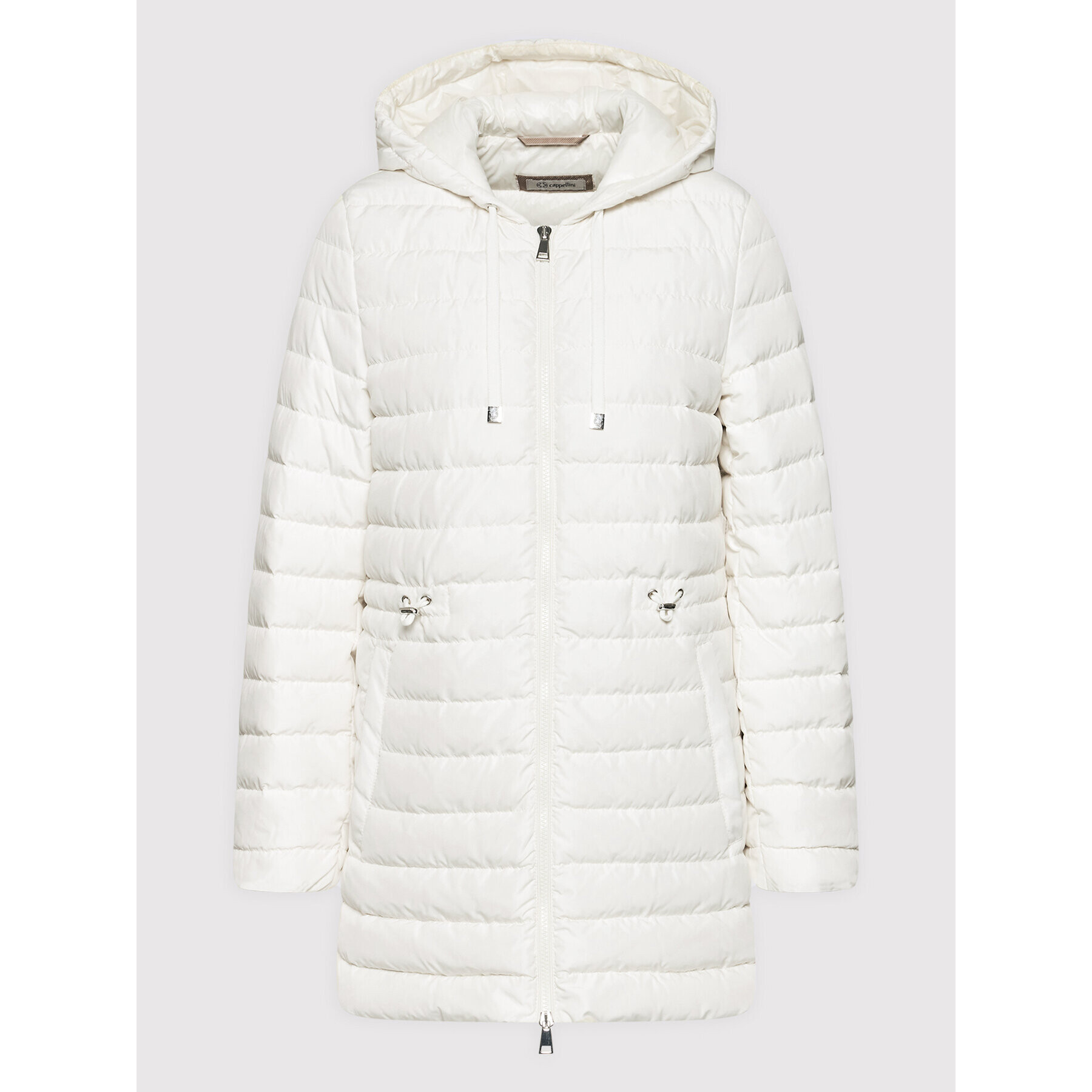 Cappellini Пухено яке M24423 06695 Бял Regular Fit - Pepit.bg