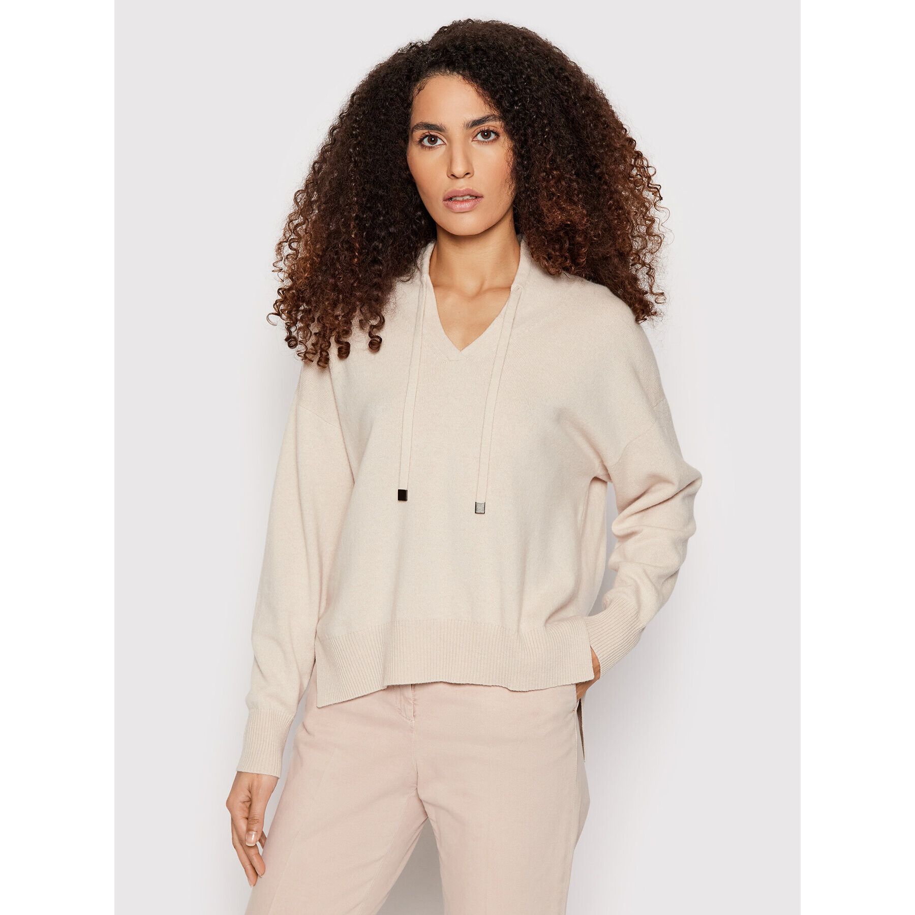 Cappellini Пуловер M99237F12 09797 Бежов Regular Fit - Pepit.bg