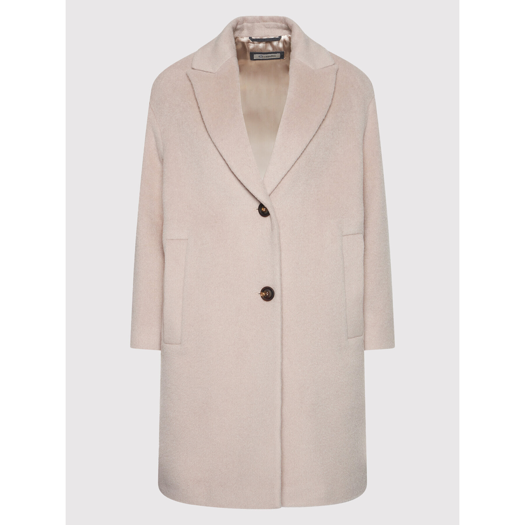 Cappellini Вълнено палто M20095 04309 Бежов Regular Fit - Pepit.bg