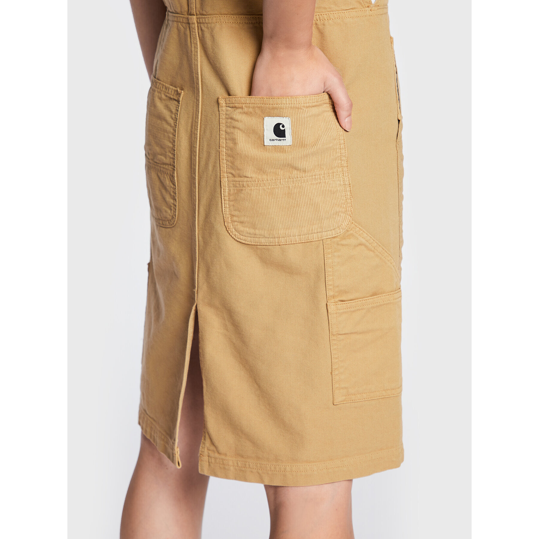 Carhartt WIP Дънкова рокля Medley I030492 Кафяв Regular Fit - Pepit.bg