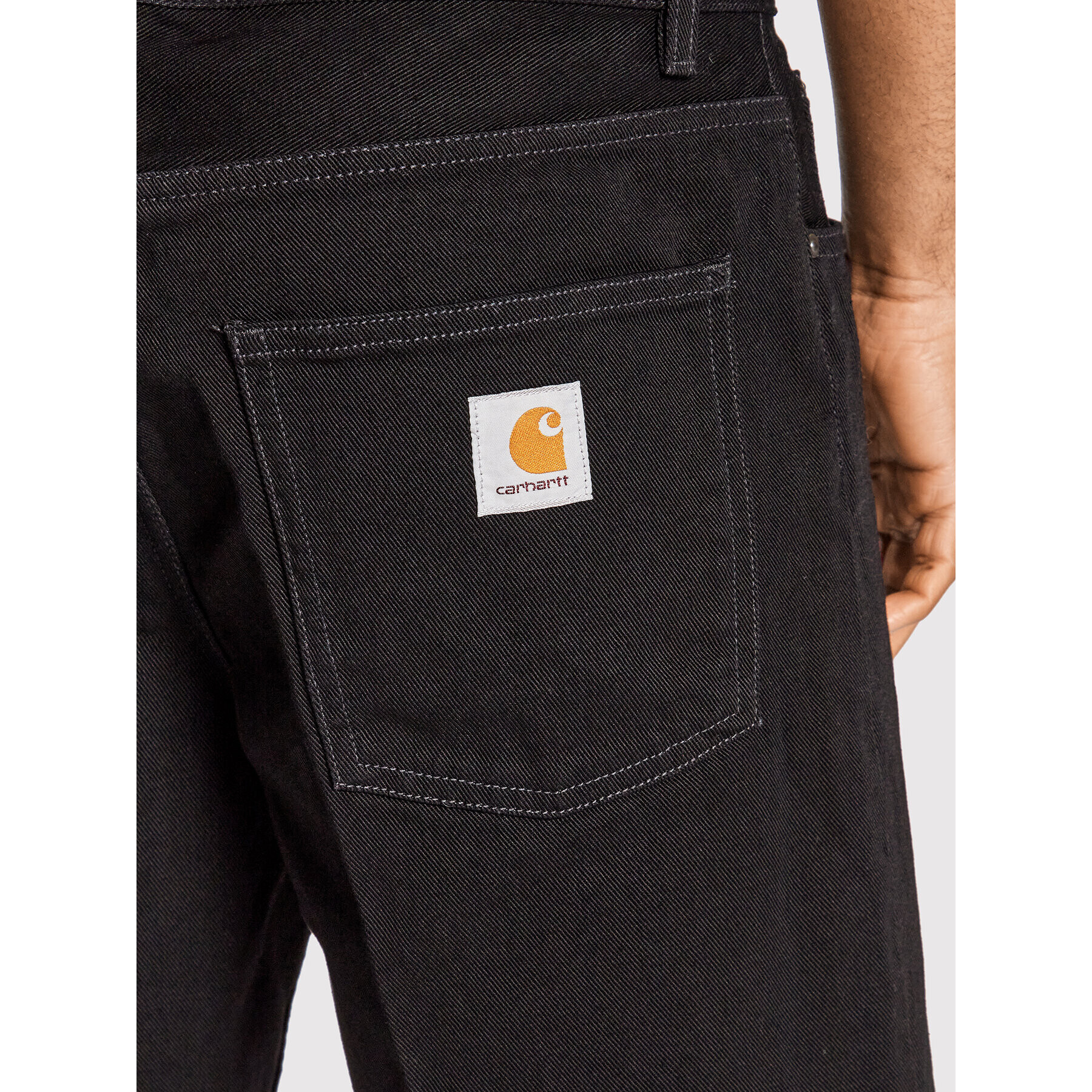 Carhartt WIP Дънкови шорти Newel I029209 Черен Relaxed Fit - Pepit.bg