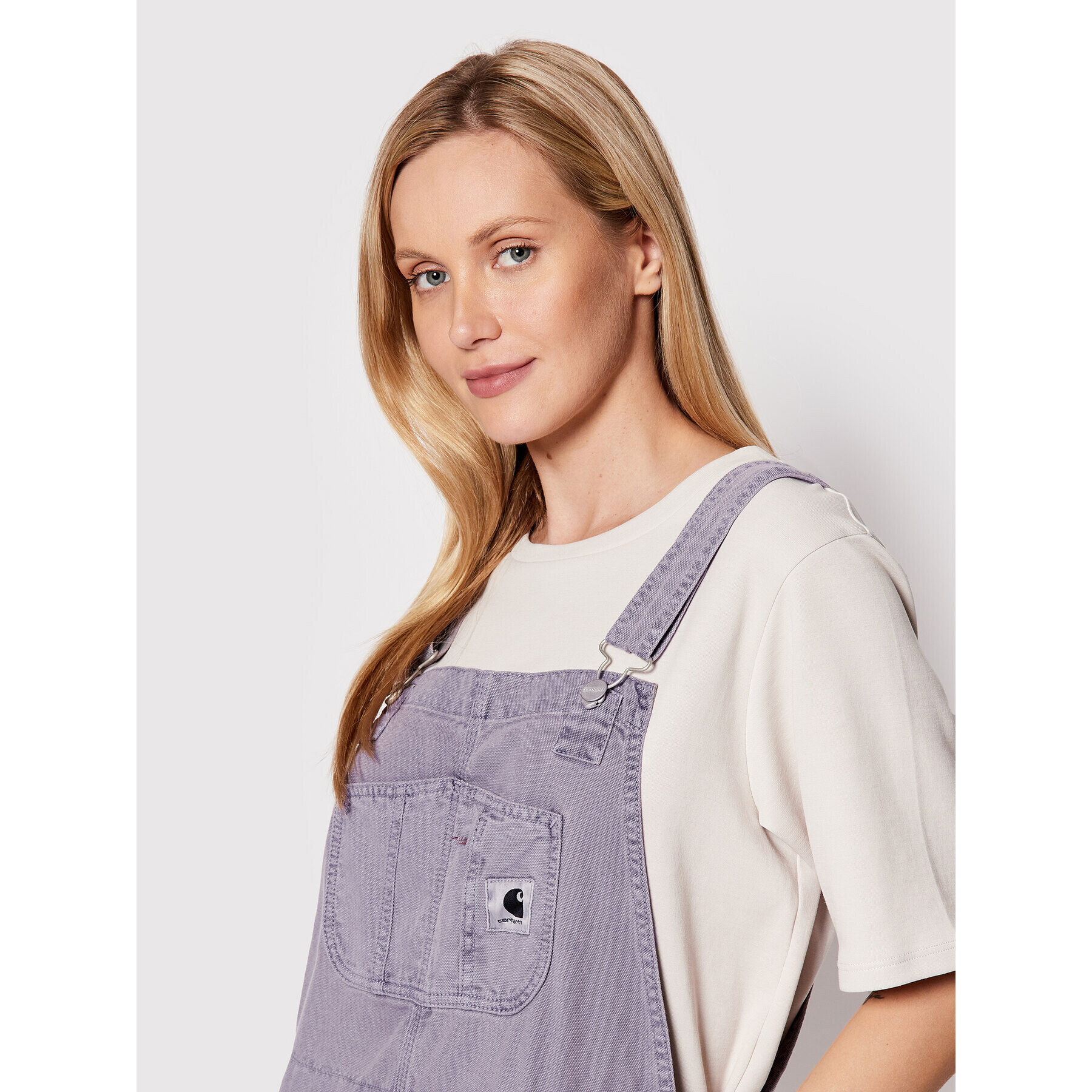 Carhartt WIP Гащеризон с презрамки Bib Overall I030287 Виолетов Regular Fit - Pepit.bg