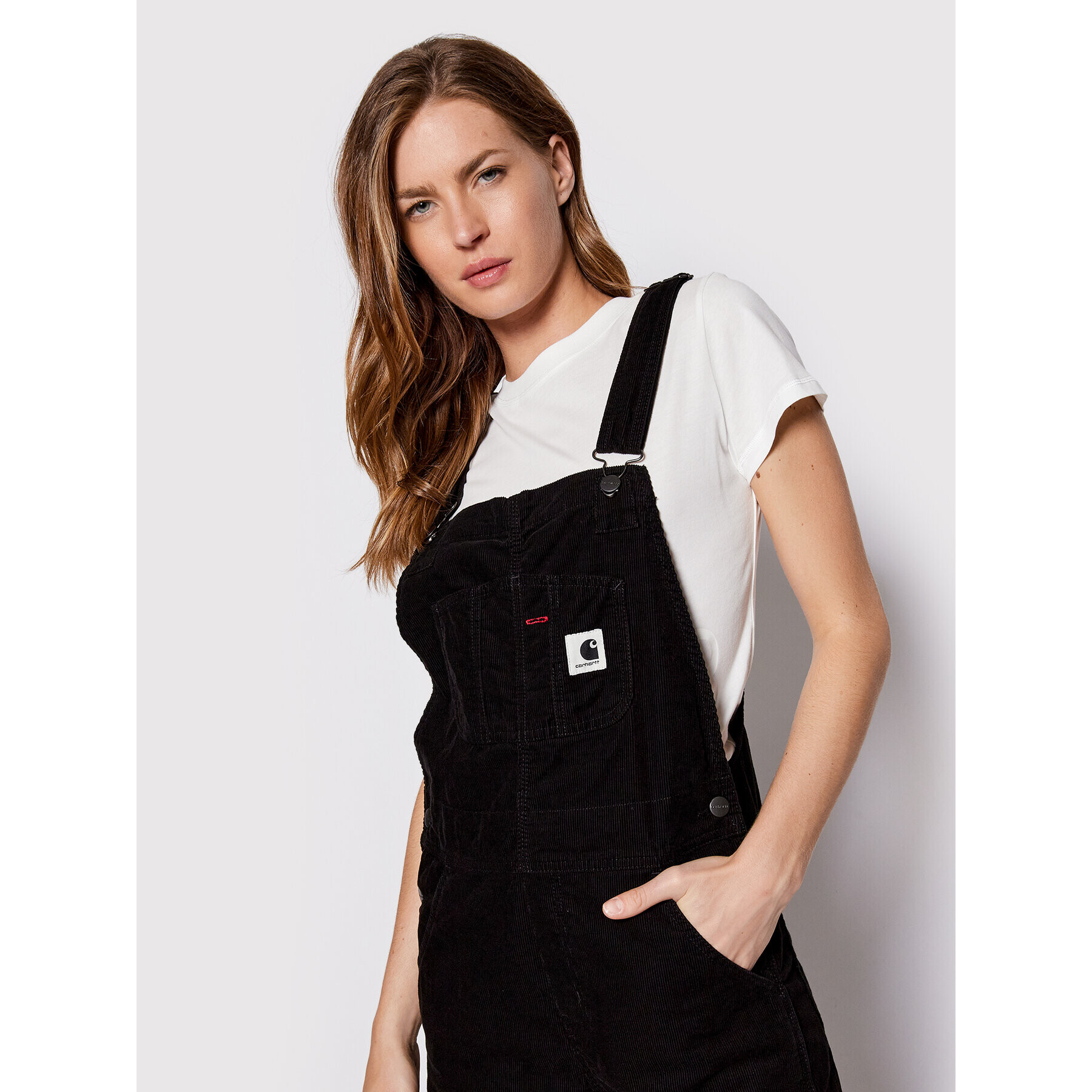 Carhartt WIP Гащеризон с презрамки Bib Overall I030484 Черен Regular Fit - Pepit.bg