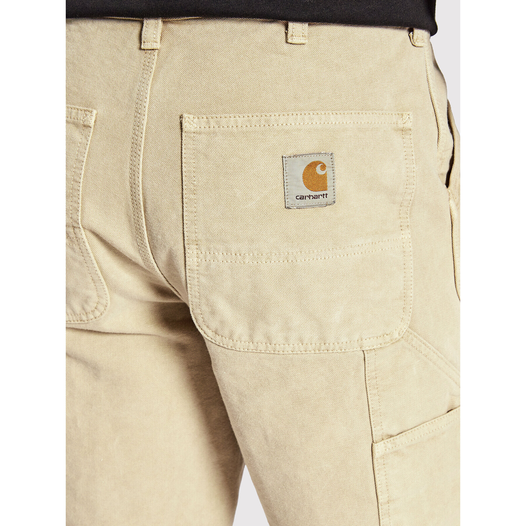 Carhartt WIP Шорти от плат Single Knee I027942 Бежов Relaxed Fit - Pepit.bg