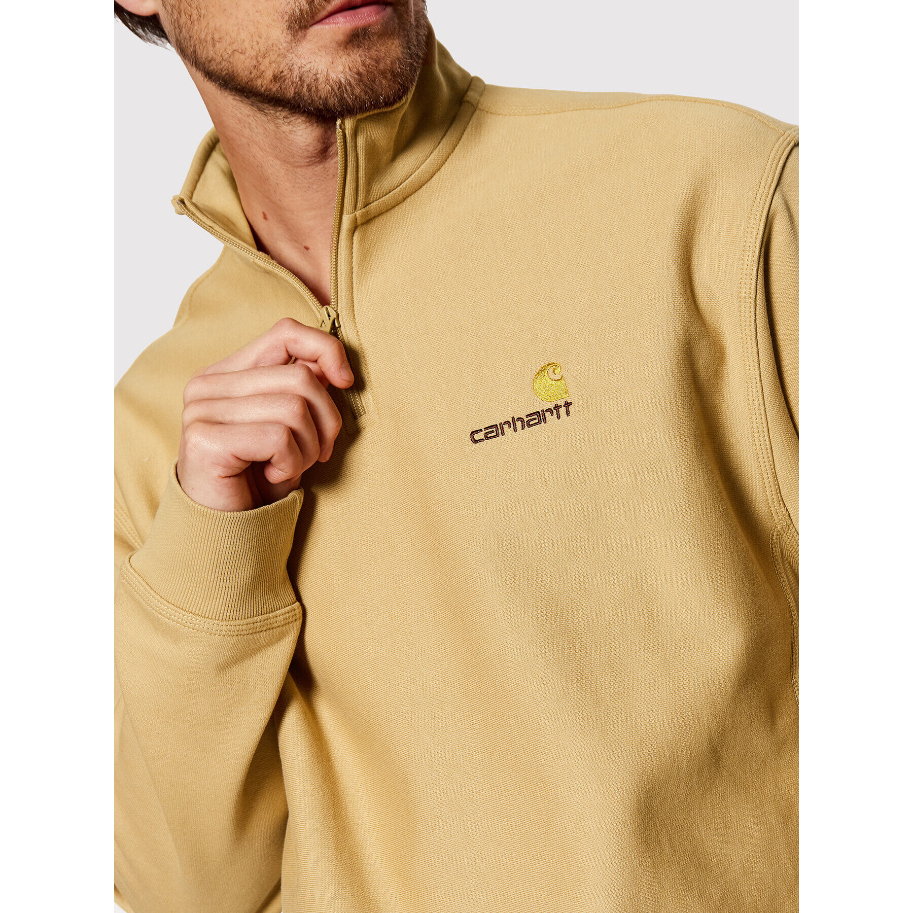 Carhartt WIP Суитшърт American Script I027014 Бежов Loose Fit - Pepit.bg