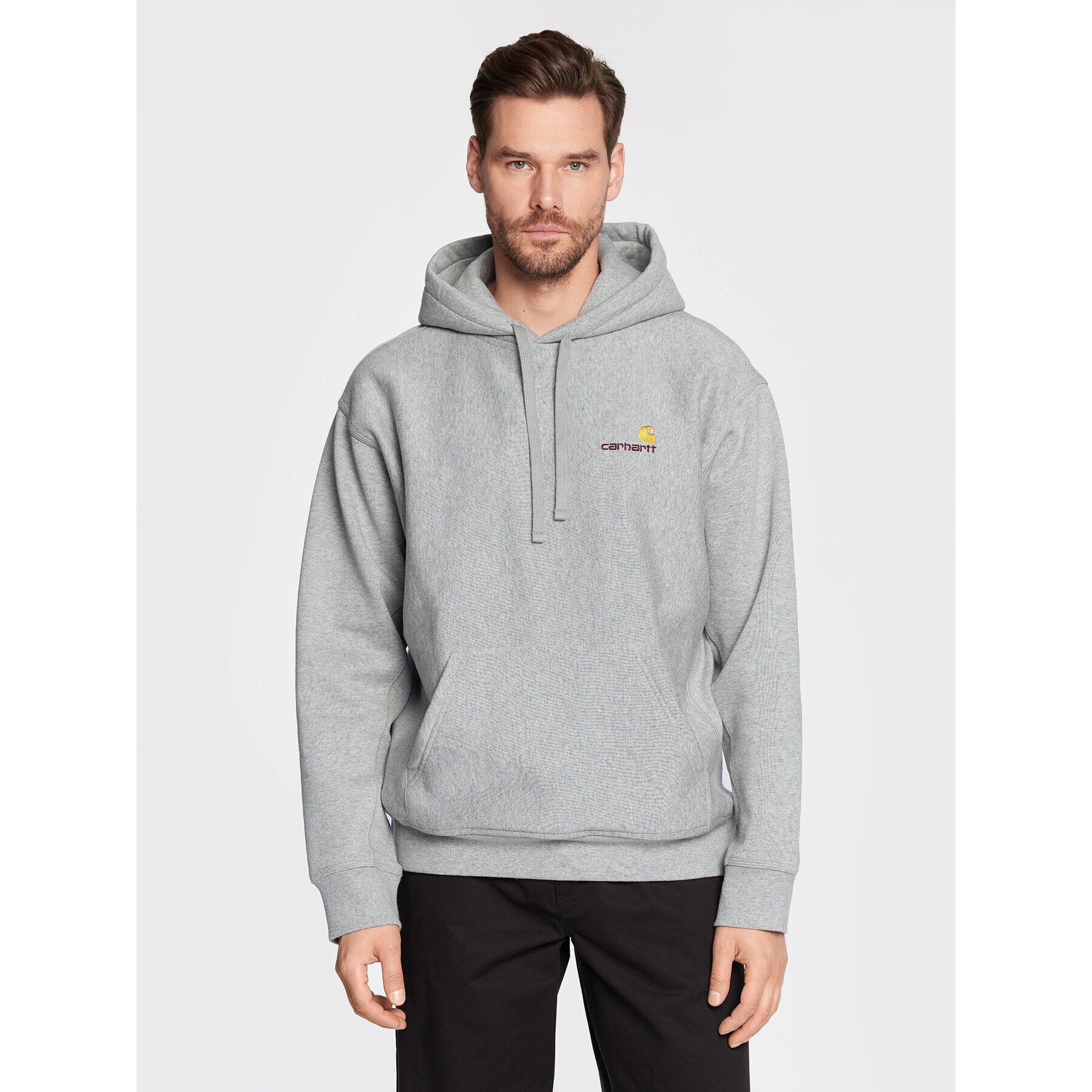 Carhartt WIP Суитшърт American Script I028279 Сив Regular Fit - Pepit.bg
