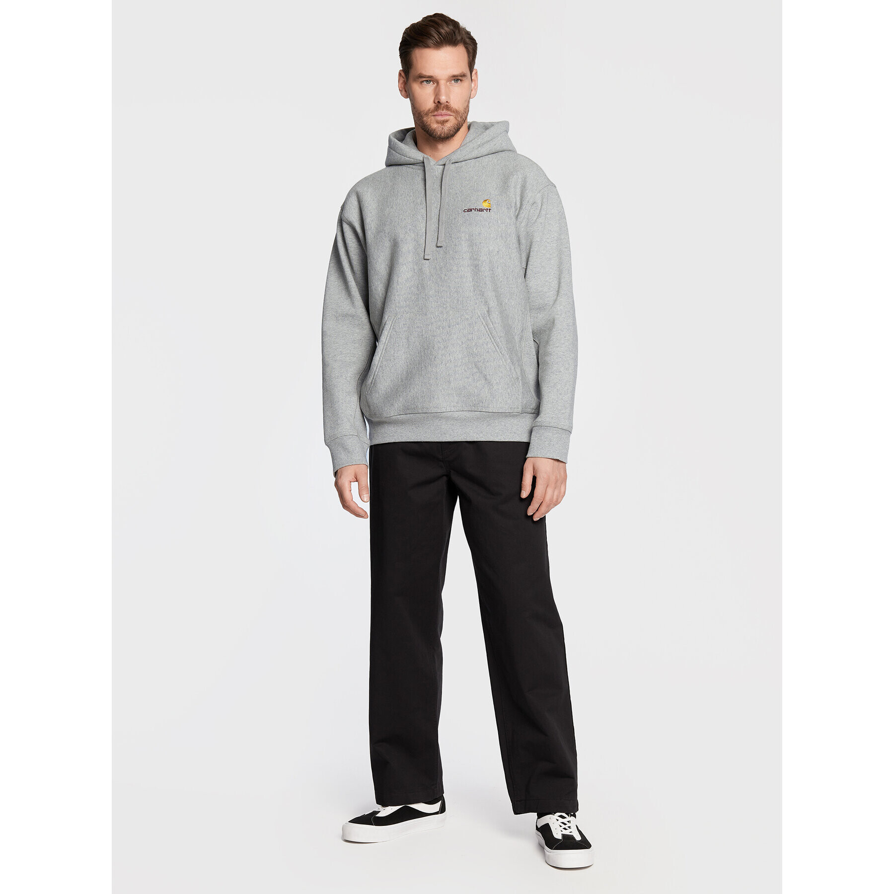 Carhartt WIP Суитшърт American Script I028279 Сив Regular Fit - Pepit.bg