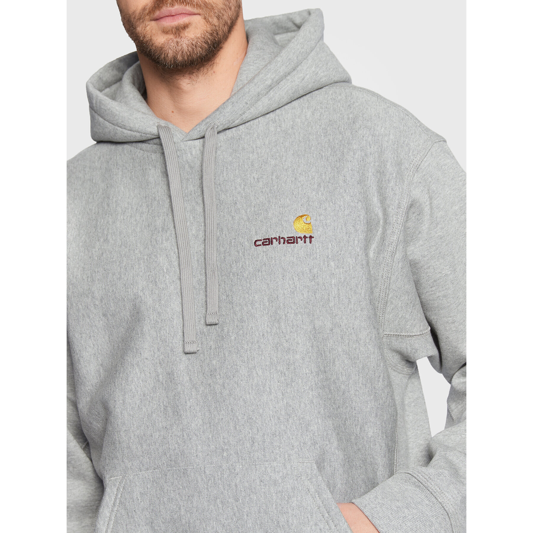Carhartt WIP Суитшърт American Script I028279 Сив Regular Fit - Pepit.bg