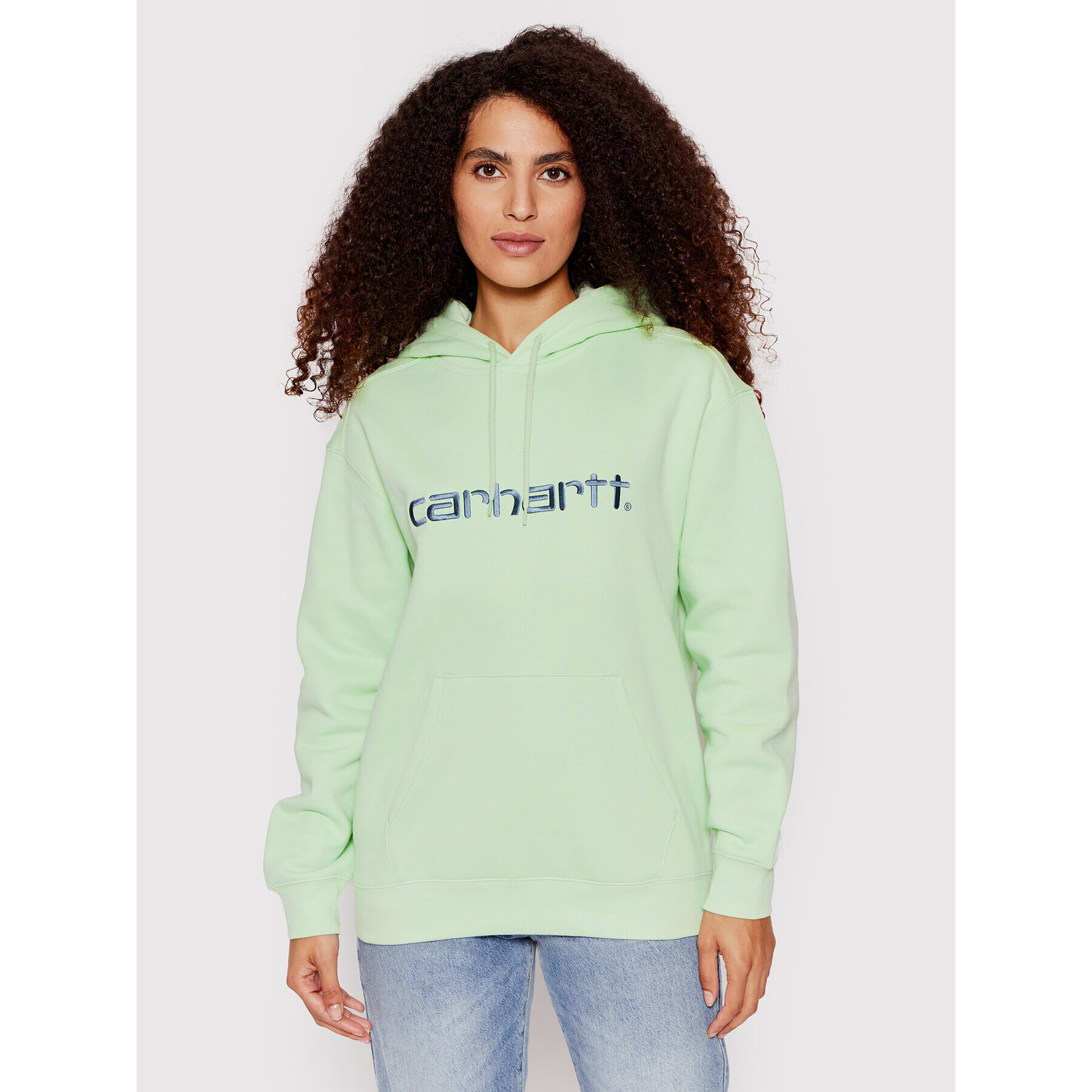 Carhartt WIP Суитшърт Hooded I027476 Зелен Relaxed Fit - Pepit.bg