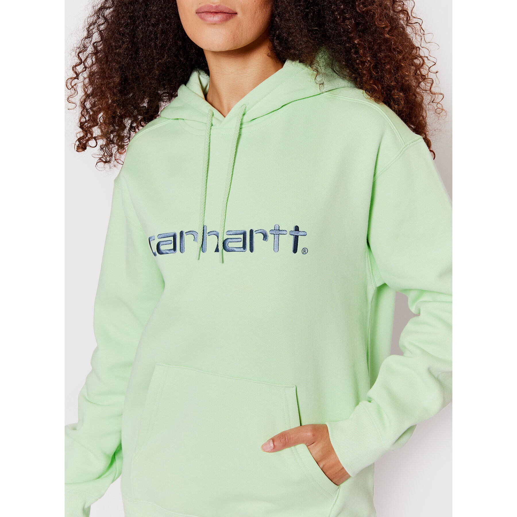 Carhartt WIP Суитшърт Hooded I027476 Зелен Relaxed Fit - Pepit.bg