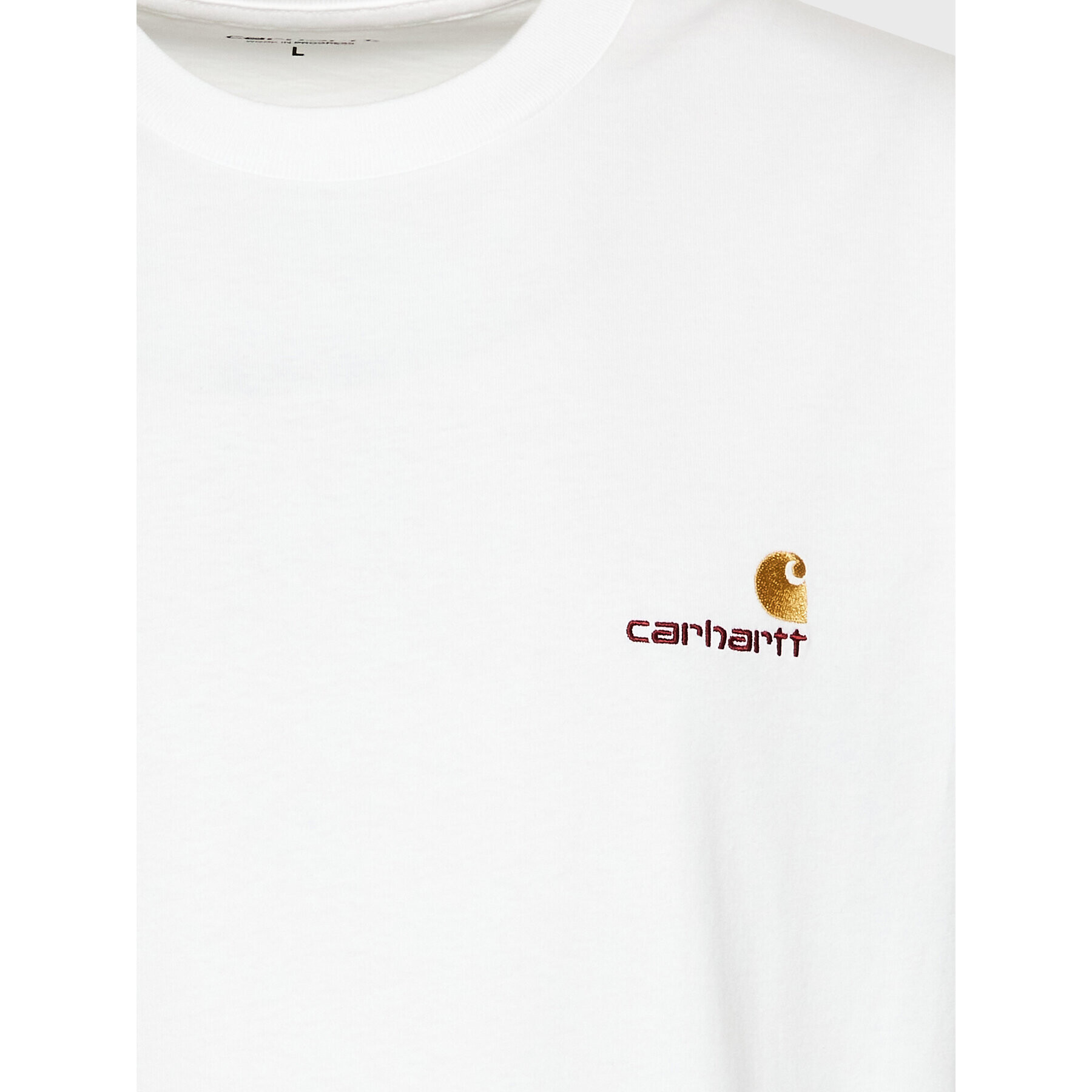 Carhartt WIP Тишърт American Script I029956 Бял Regular Fit - Pepit.bg
