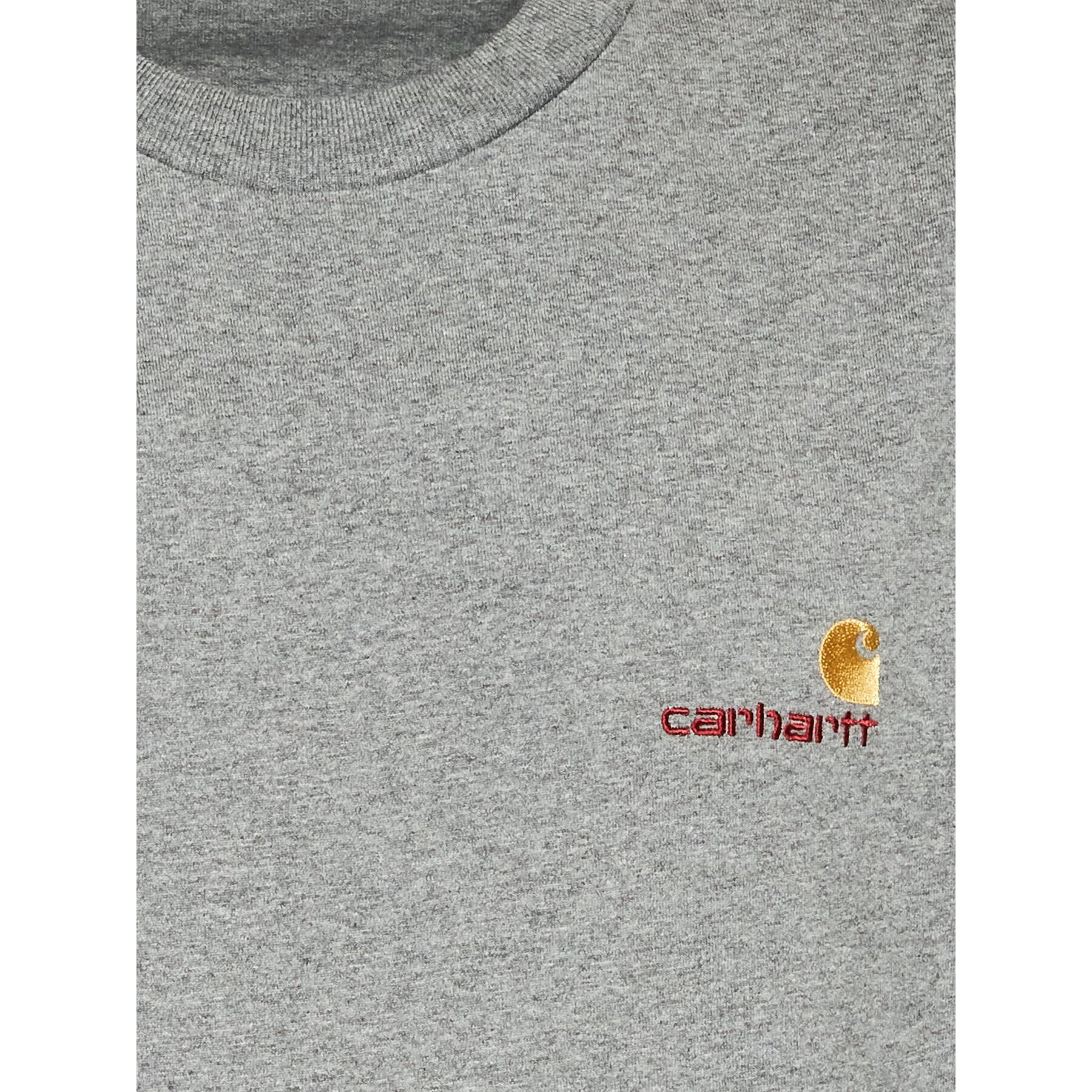 Carhartt WIP Тишърт American Script I029956 Сив Regular Fit - Pepit.bg