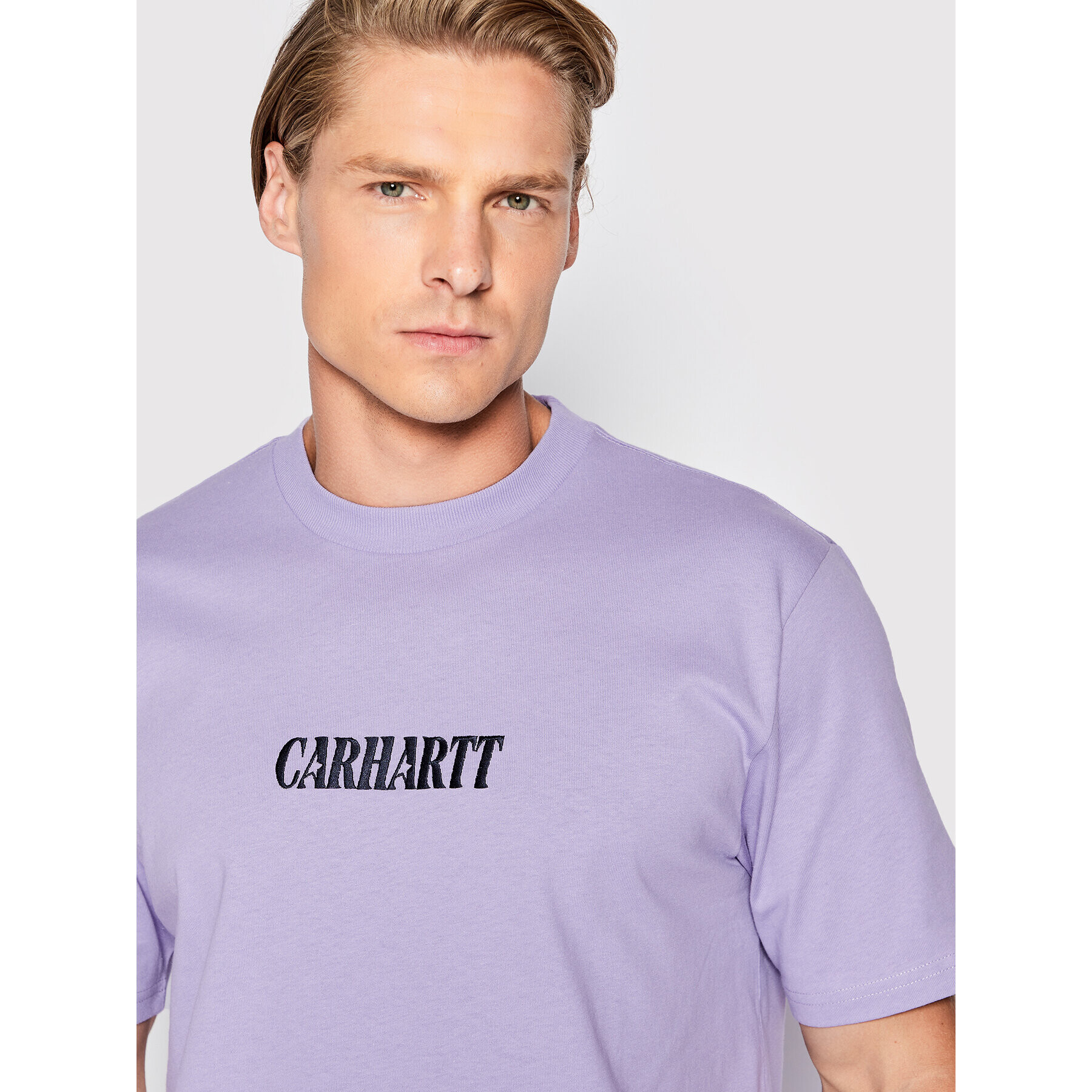 Carhartt WIP Тишърт Multi Star Script I030198 Виолетов Regular Fit - Pepit.bg