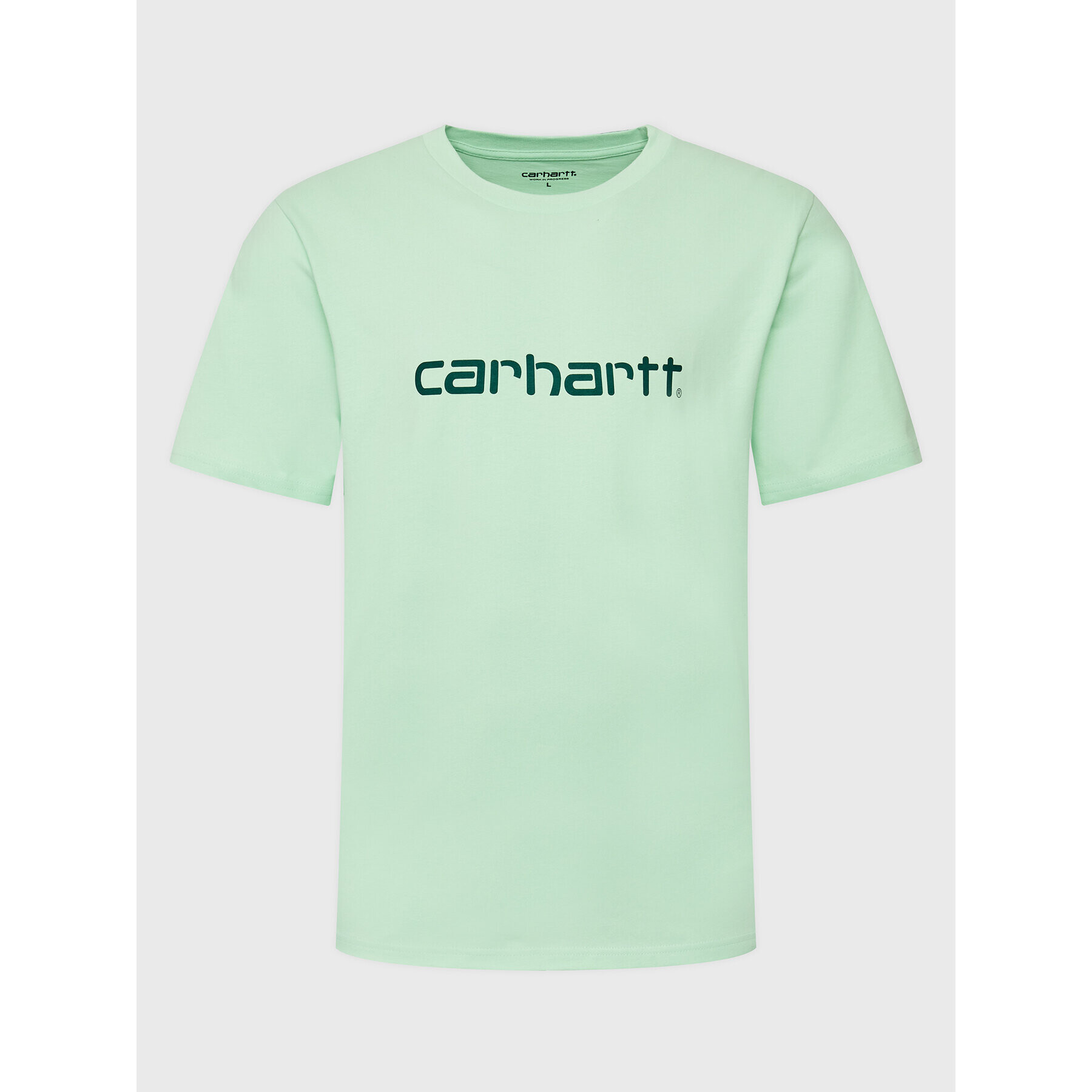 Carhartt WIP Тишърт Script I031047 Зелен Regular Fit - Pepit.bg