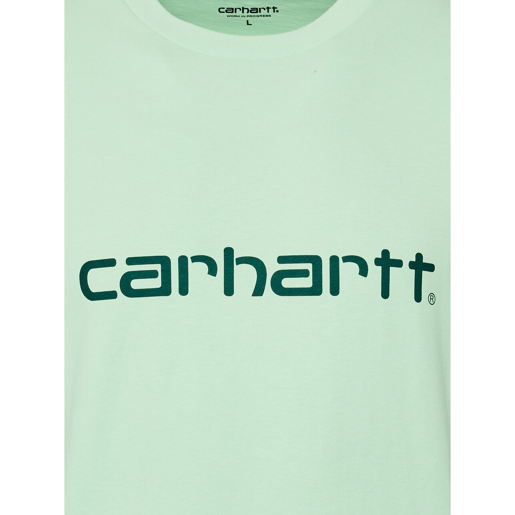 Carhartt WIP Тишърт Script I031047 Зелен Regular Fit - Pepit.bg
