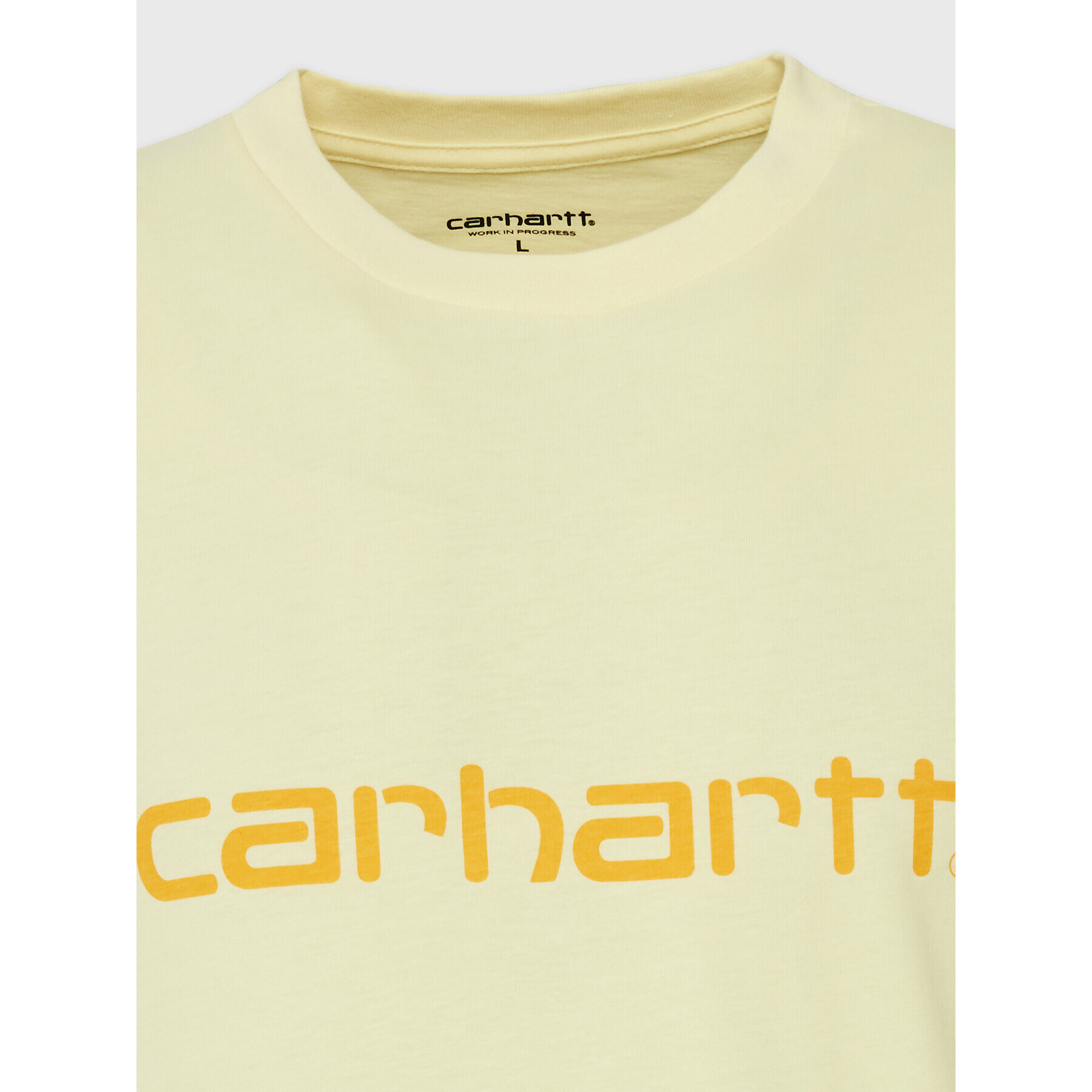 Carhartt WIP Тишърт Script I031047 Жълт Regular Fit - Pepit.bg