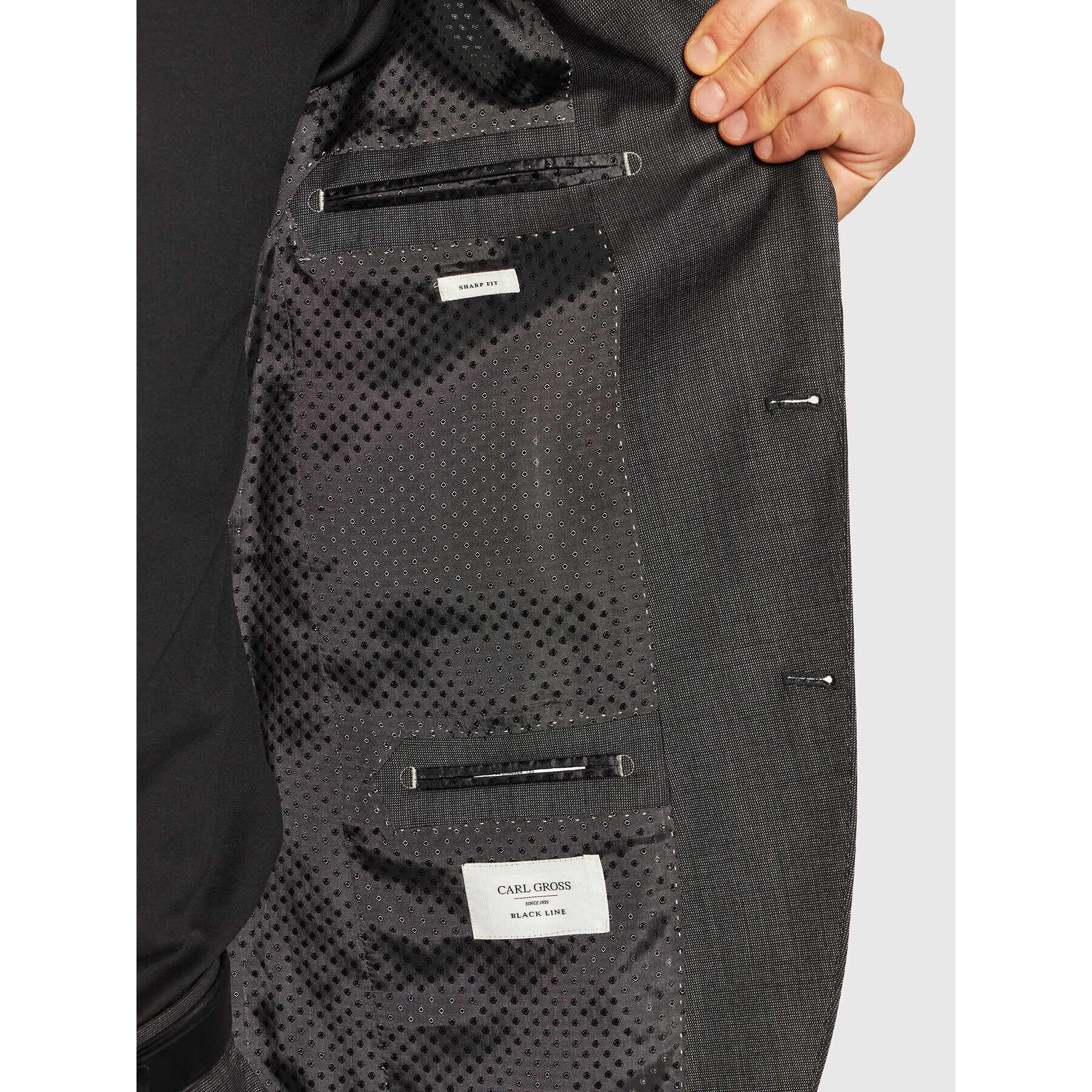 Carl Gross Сако Cg Frinks 061S0-70 Сив Sharp Fit - Pepit.bg