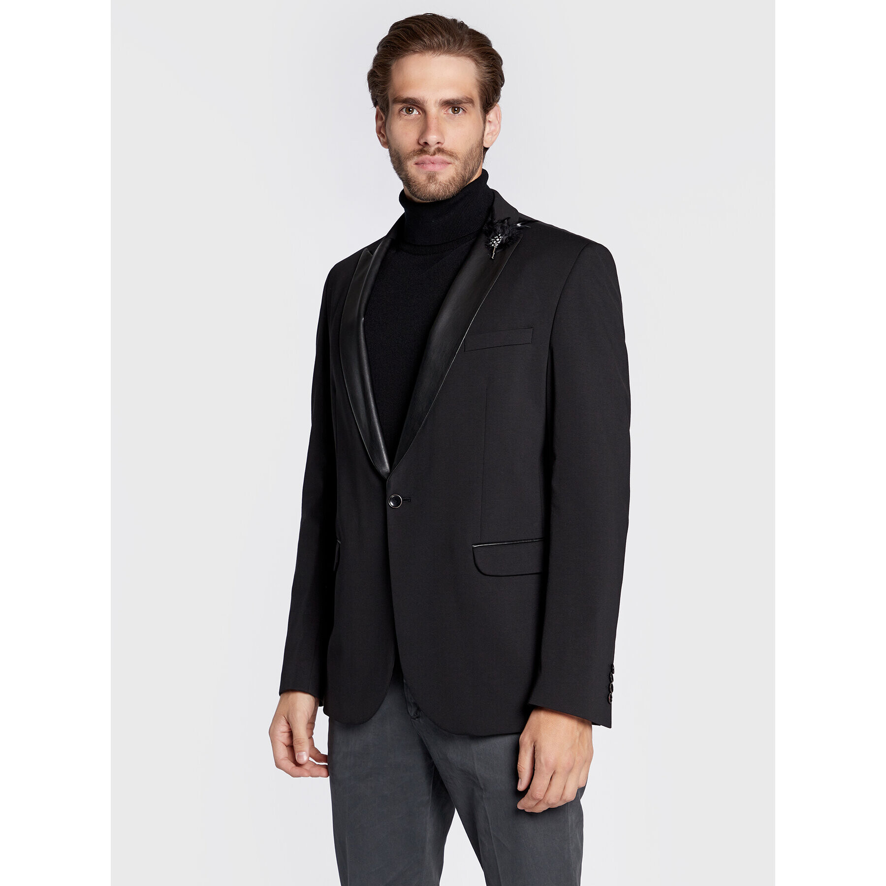 Carl Gross Сако Pat 225322-003 Черен Slim Fit - Pepit.bg