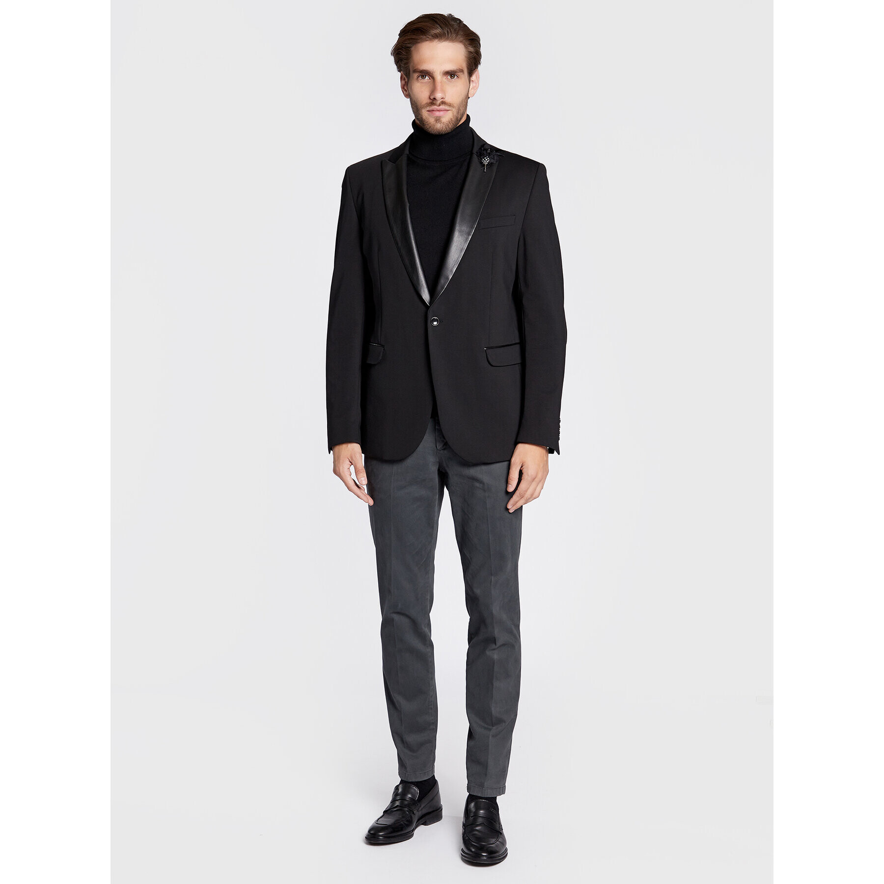 Carl Gross Сако Pat 225322-003 Черен Slim Fit - Pepit.bg