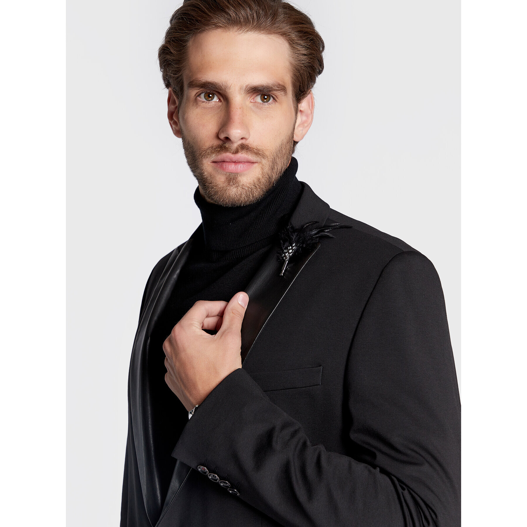 Carl Gross Сако Pat 225322-003 Черен Slim Fit - Pepit.bg